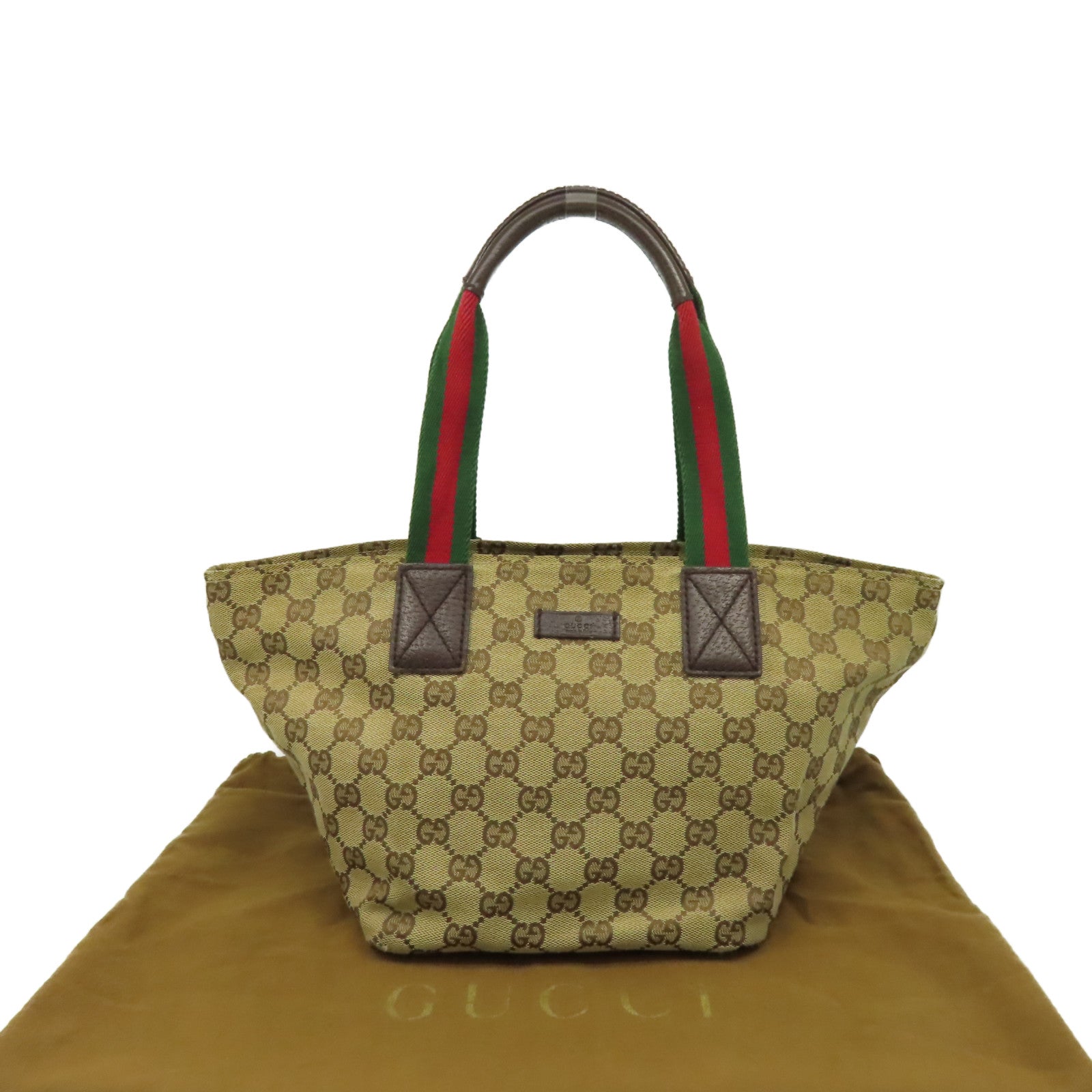 GUCCI GG帆布Handbag手挽袋啡色