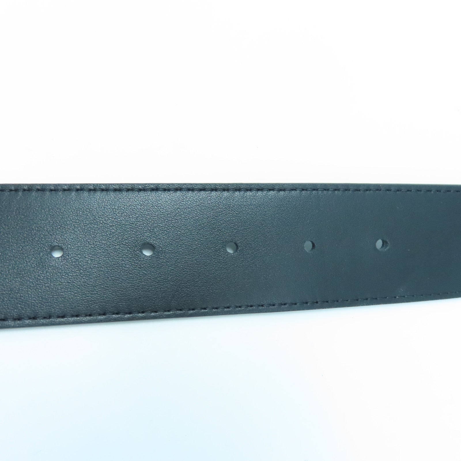 LOUIS VUITTON Monogram Eclipse Reverse Belt 95cm銀扣皮帶灰色