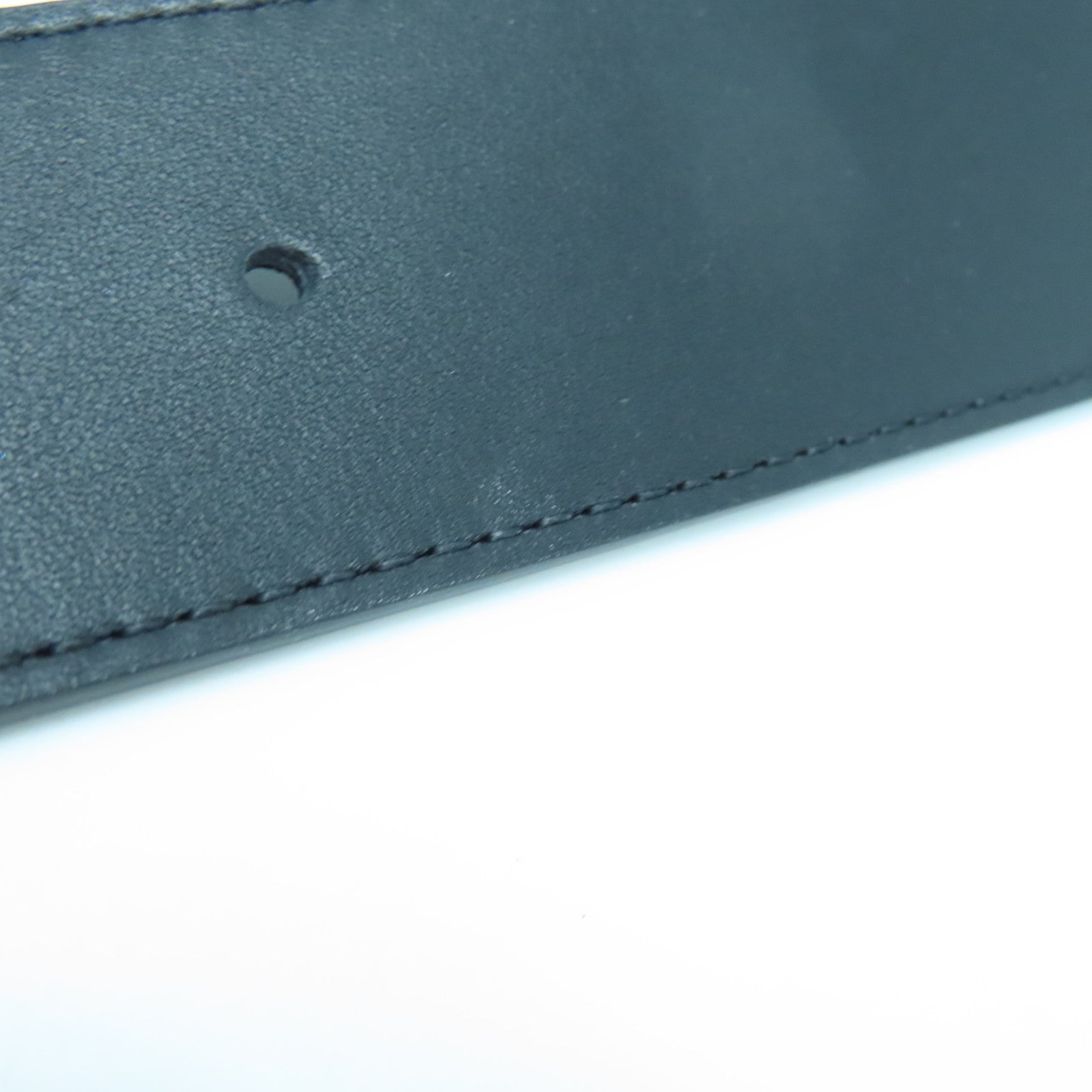 LOUIS VUITTON Monogram Eclipse Reverse Belt 95cm銀扣皮帶灰色