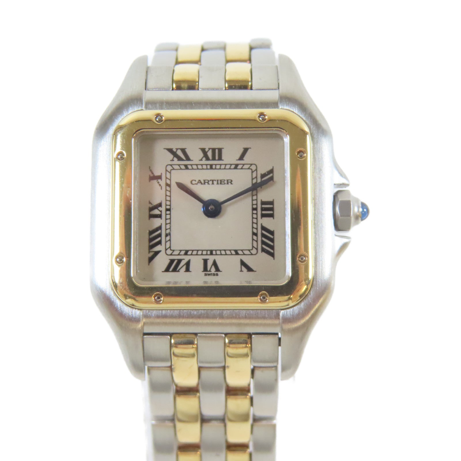 CARTIER 18K黃金/不鏽鋼Panthere手錶銀色