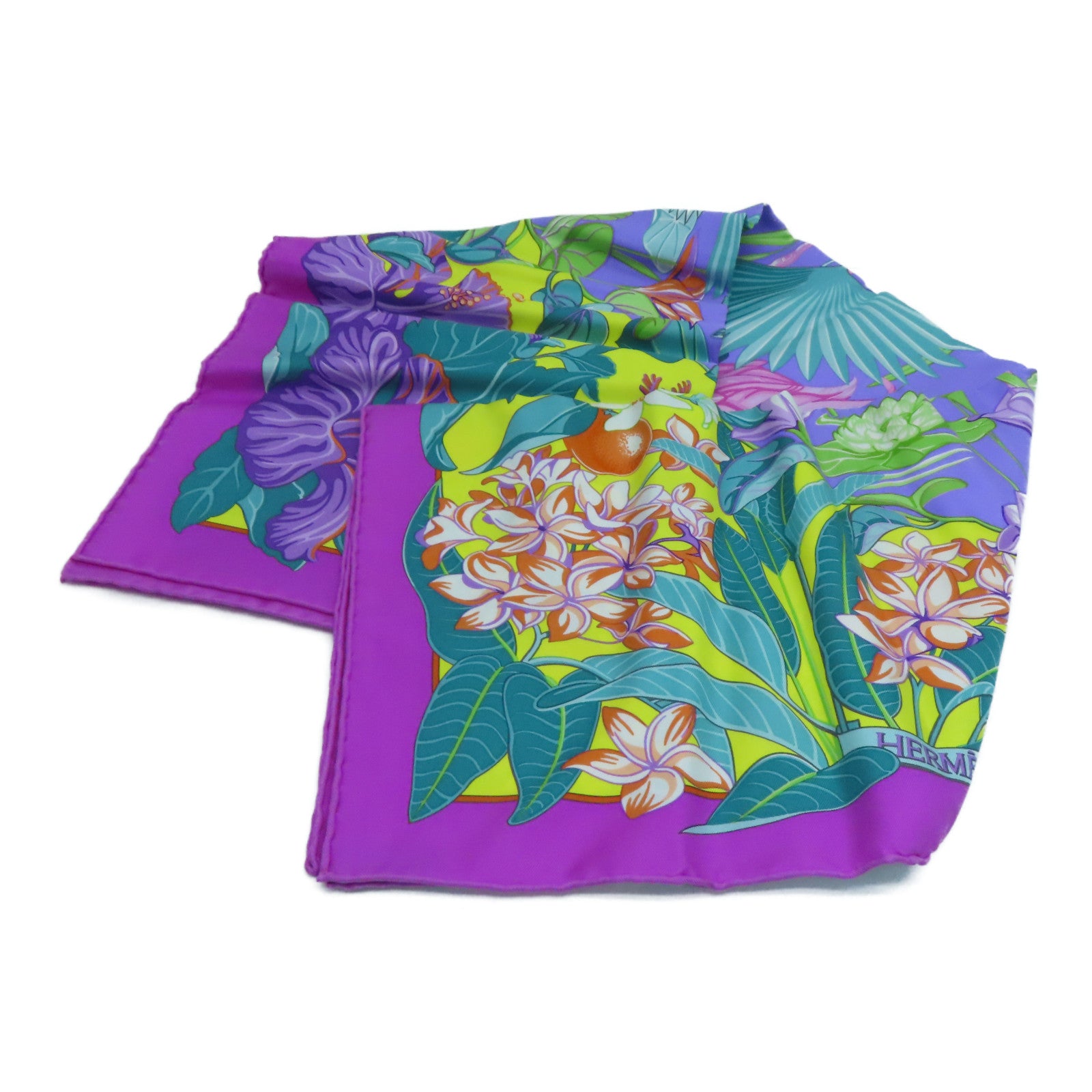 HERMES 絲質Scarf絲巾彩色