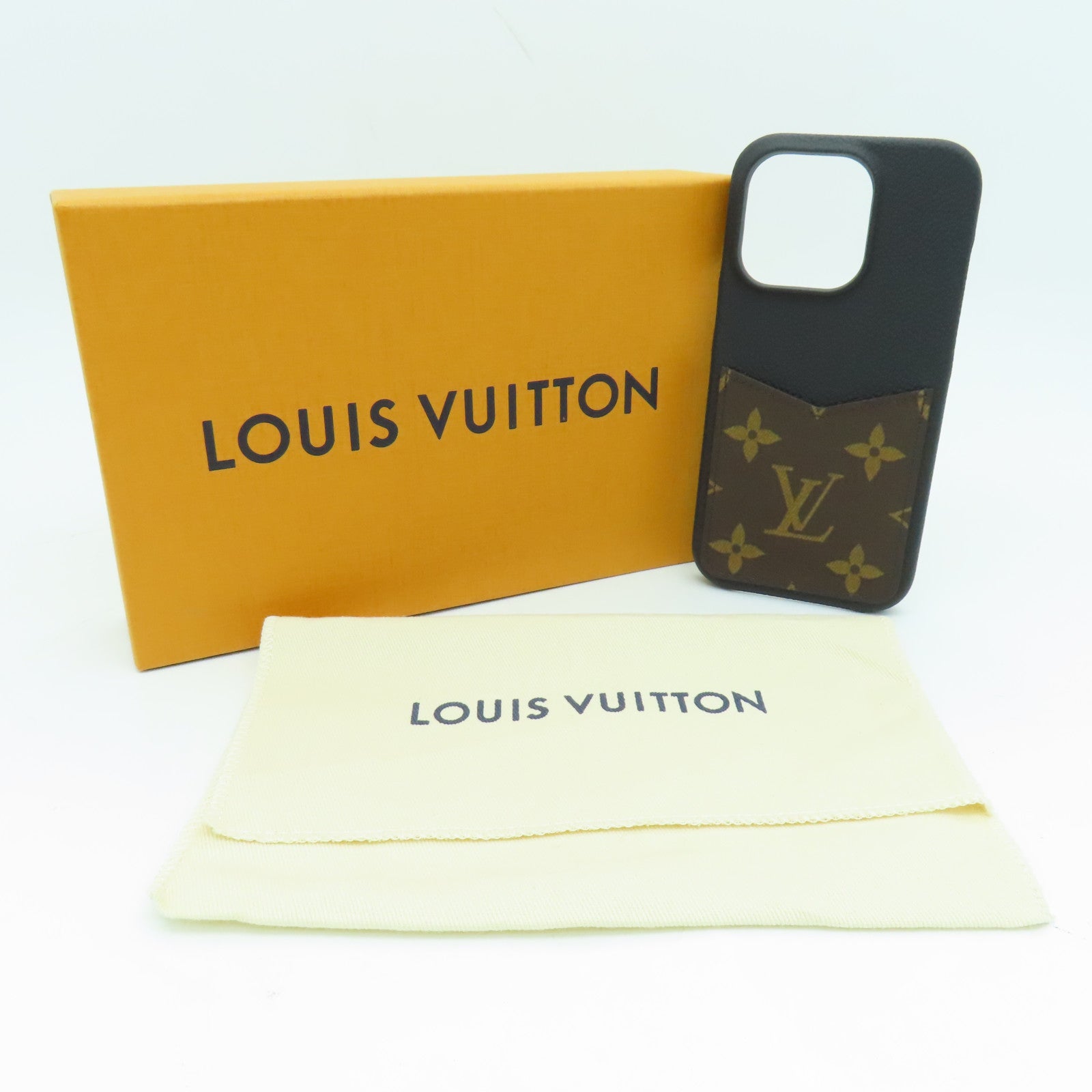 LOUIS VUITTON 【激減優惠】Monogram iPhone 14 Pro手機保護套啡色/黑色