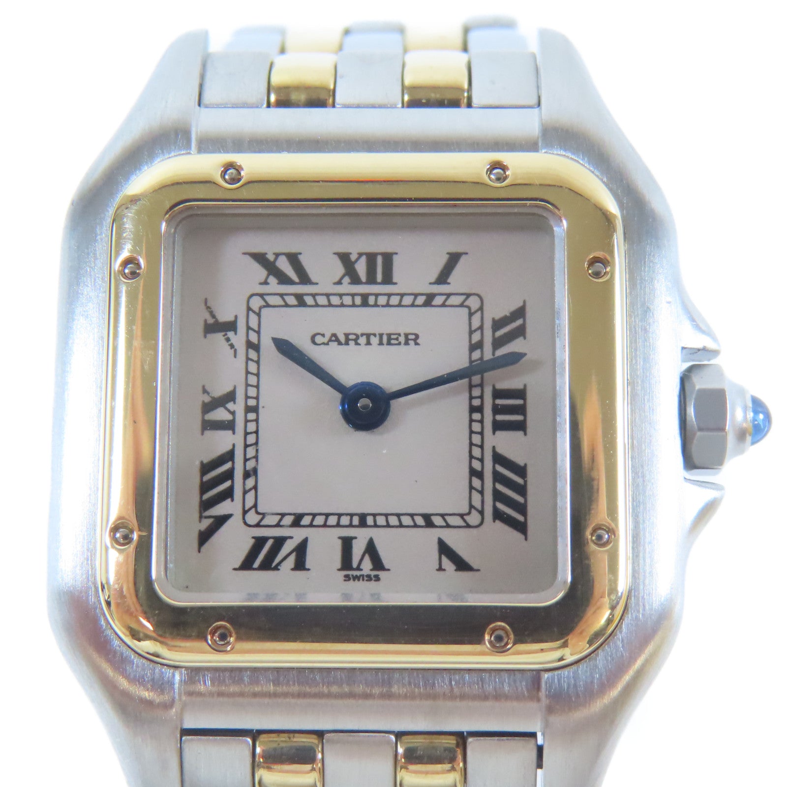 CARTIER 18K黃金/不鏽鋼Panthere手錶銀色