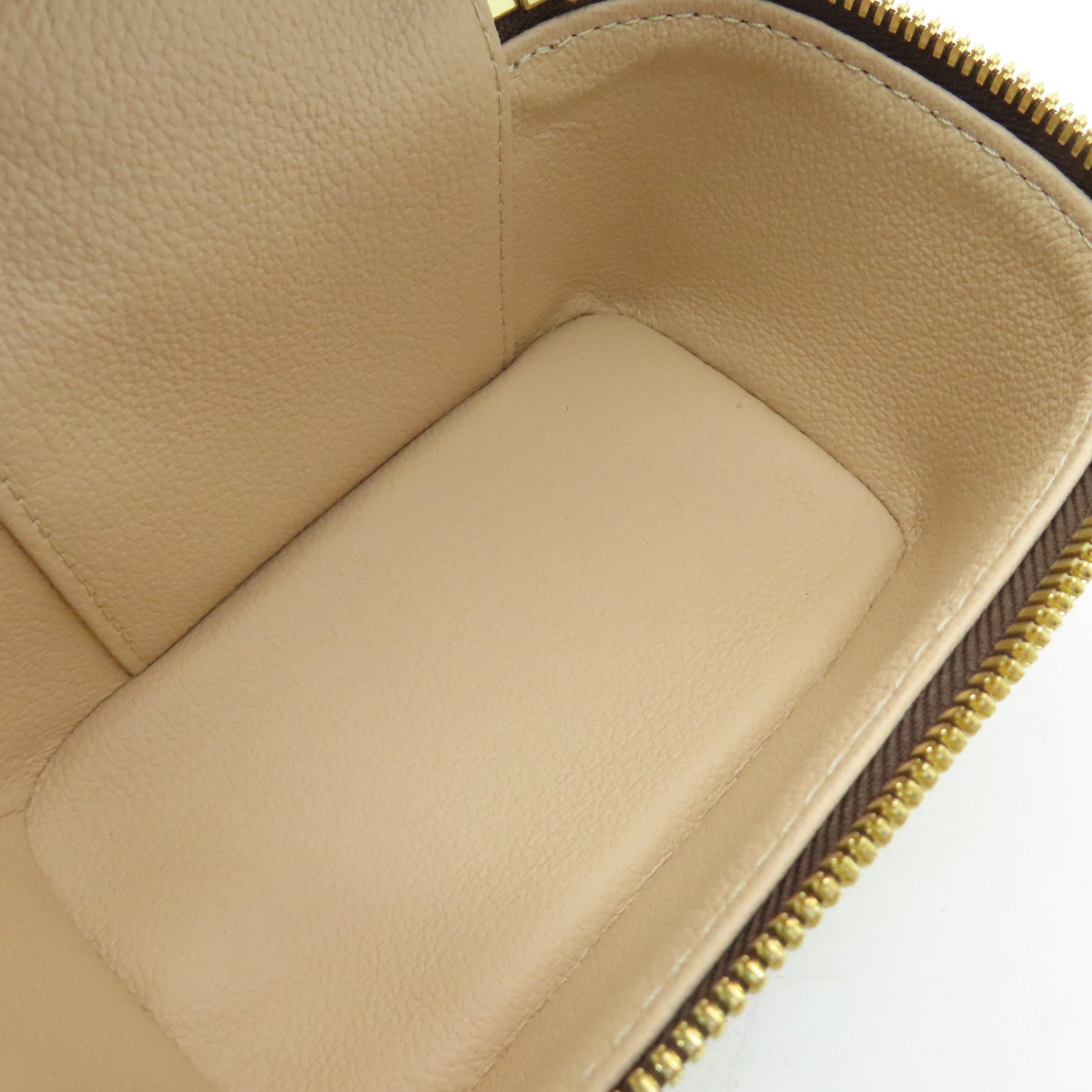 LOUIS VUITTON Monogram Nice Nano Toiletry Pouch金扣化妝袋啡色