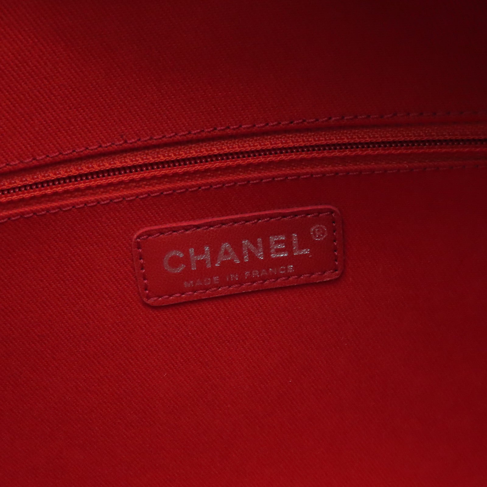 CHANEL 菱格漆皮皮革Shoulder Bag銀扣肩背袋紅色