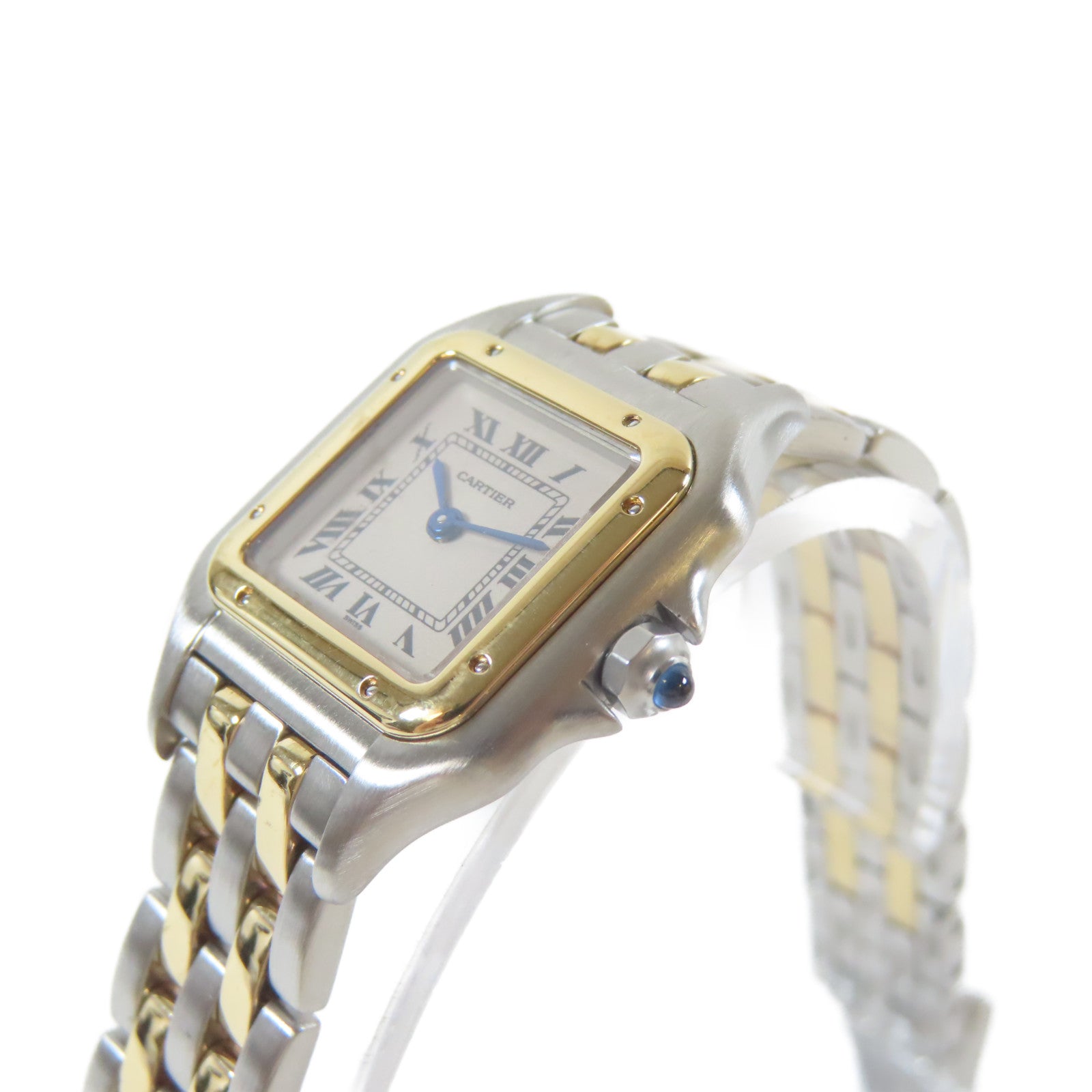 CARTIER 18K黃金/不鏽鋼Panthere手錶銀色