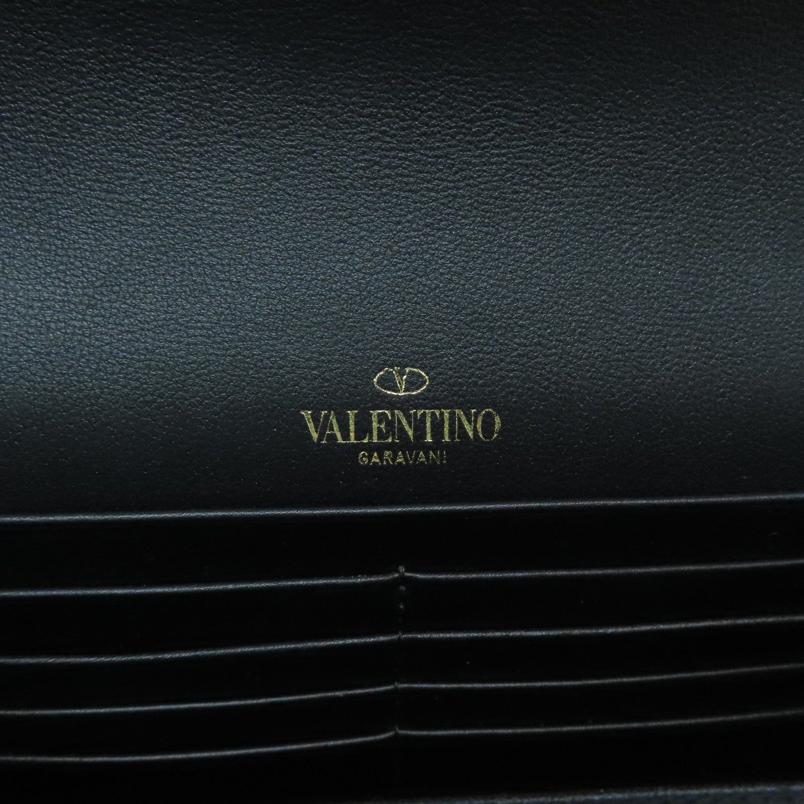 Valentino 牛皮皮革Chain Shoulder金扣鏈帶肩背袋黑色