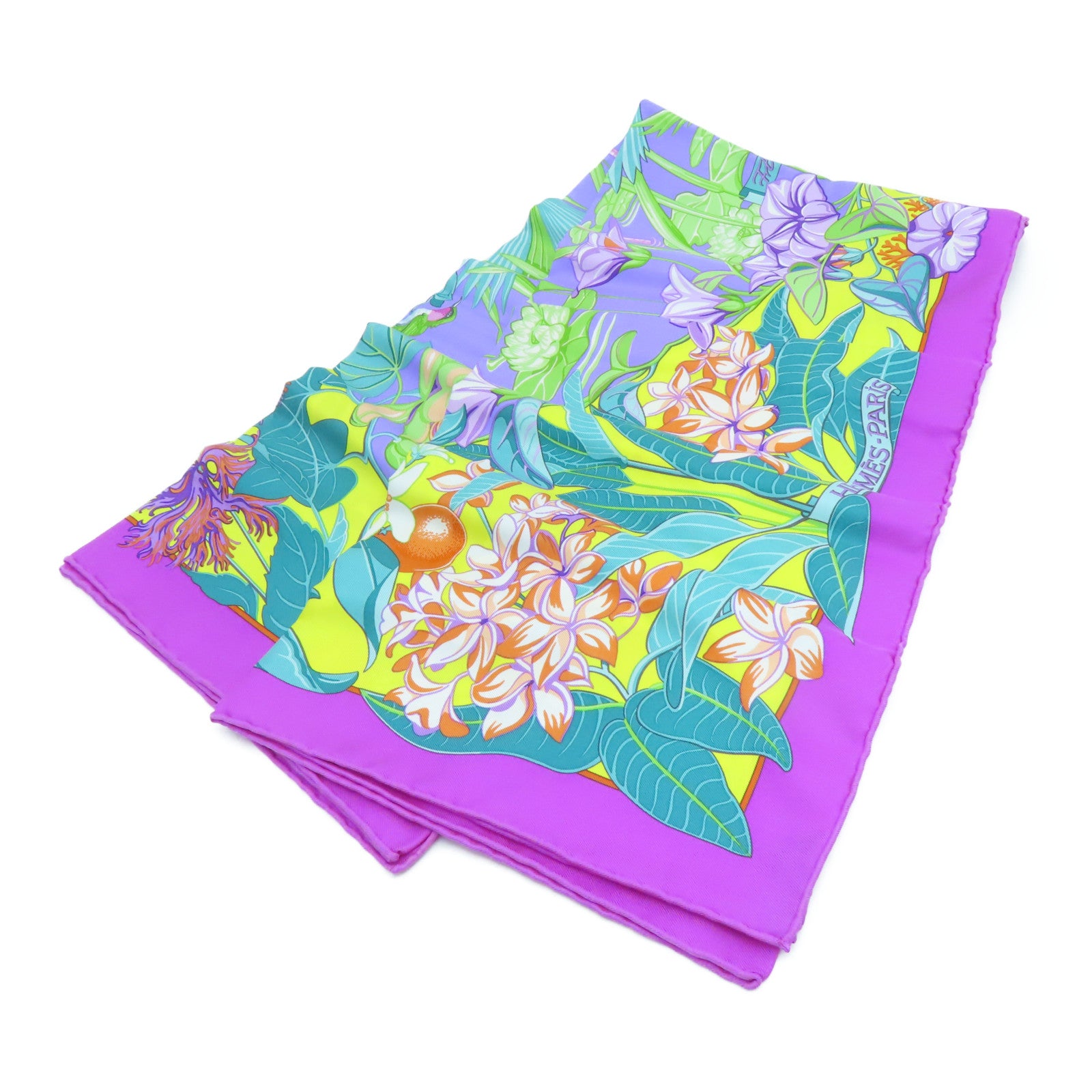 HERMES 絲質Scarf絲巾彩色