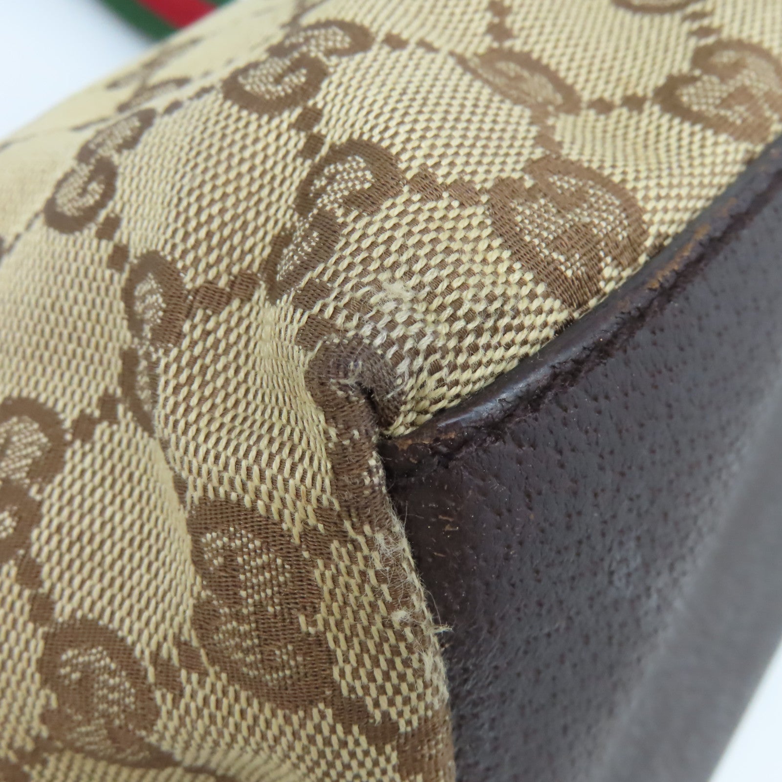 GUCCI GG帆布Handbag手挽袋啡色