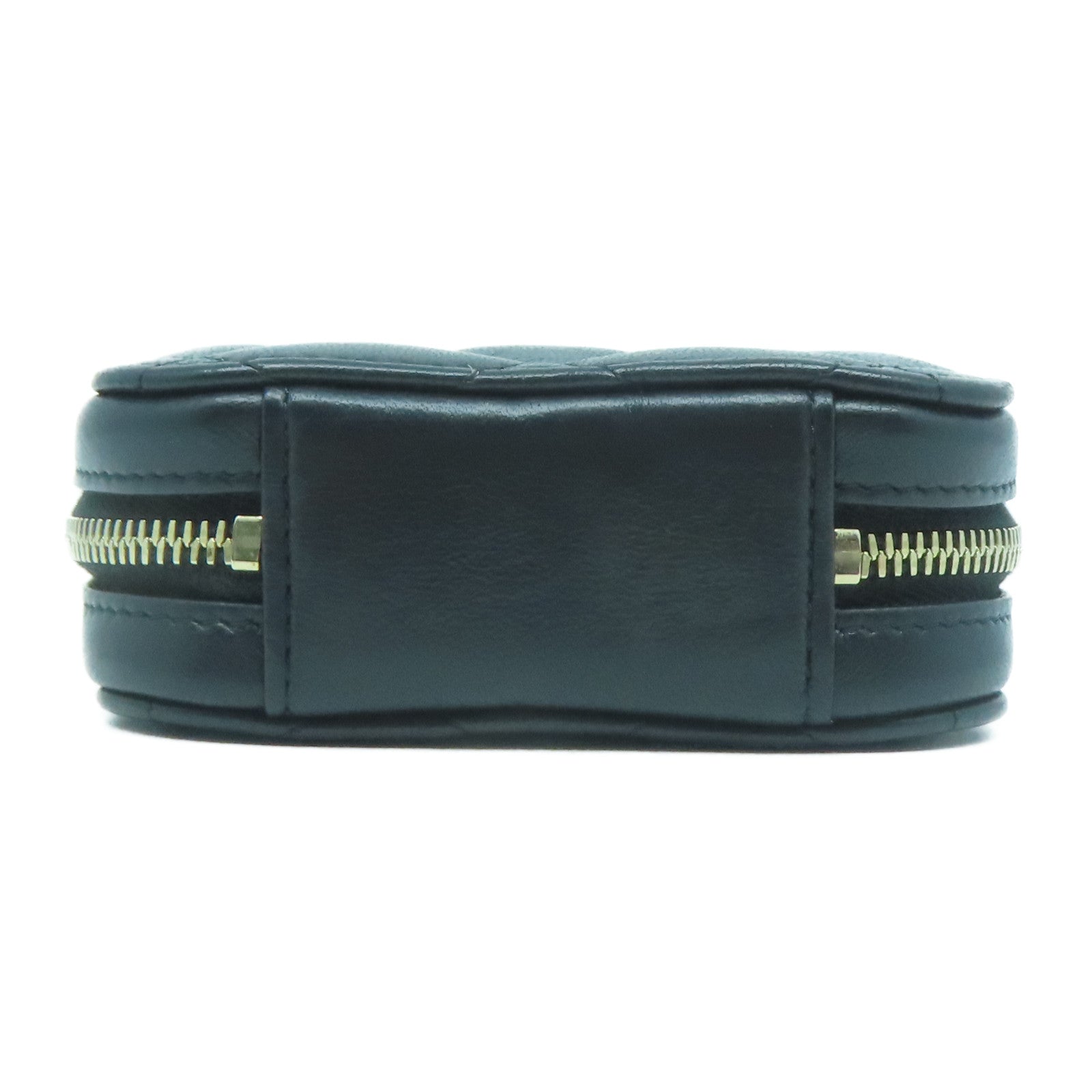 CHANEL 菱格羊皮皮革Shoulder Bag金扣鏈帶肩背袋黑色