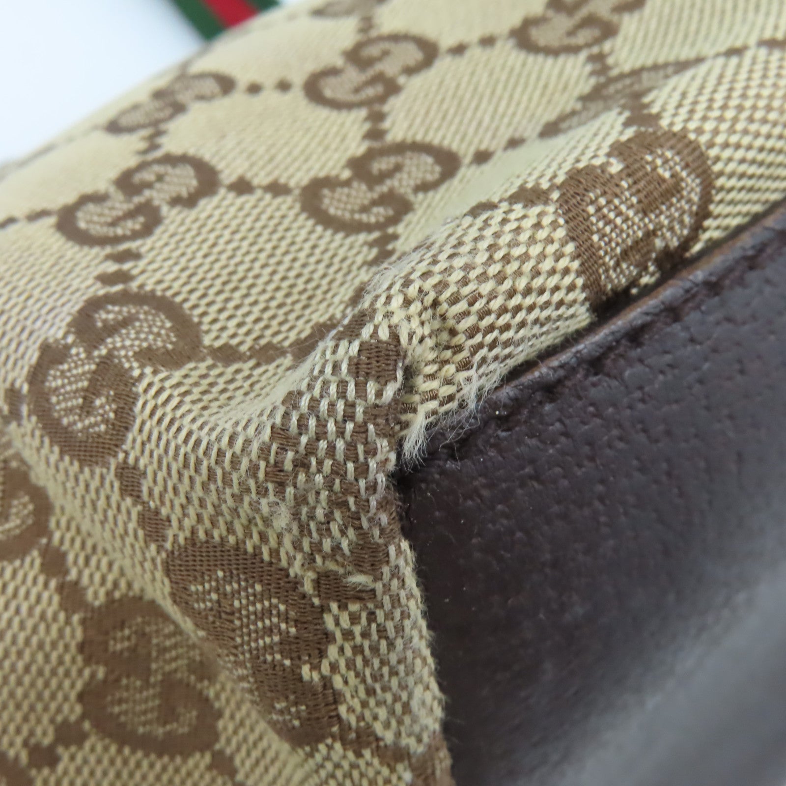 GUCCI GG帆布Handbag手挽袋啡色