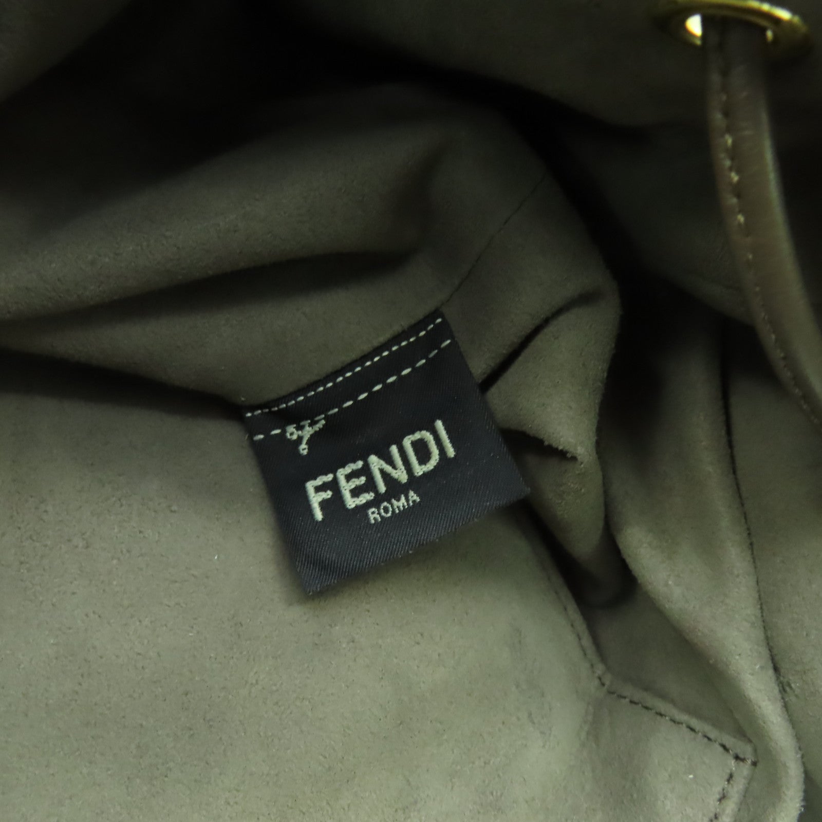 FENDI 牛皮皮革Shoulder Bag金扣肩背袋黑色/紅色