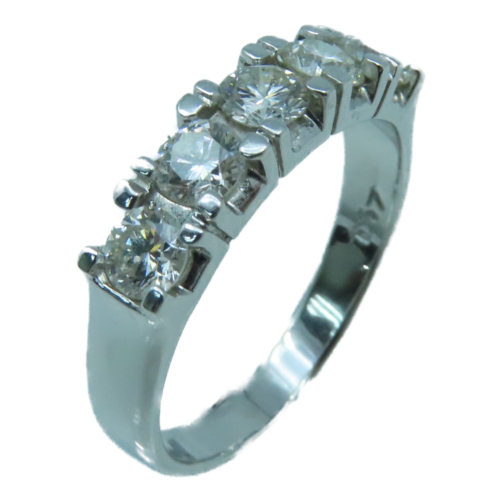 JEWELRY 18K White Gold Diamond Ring1.17ct Diamond Ring US#5.5