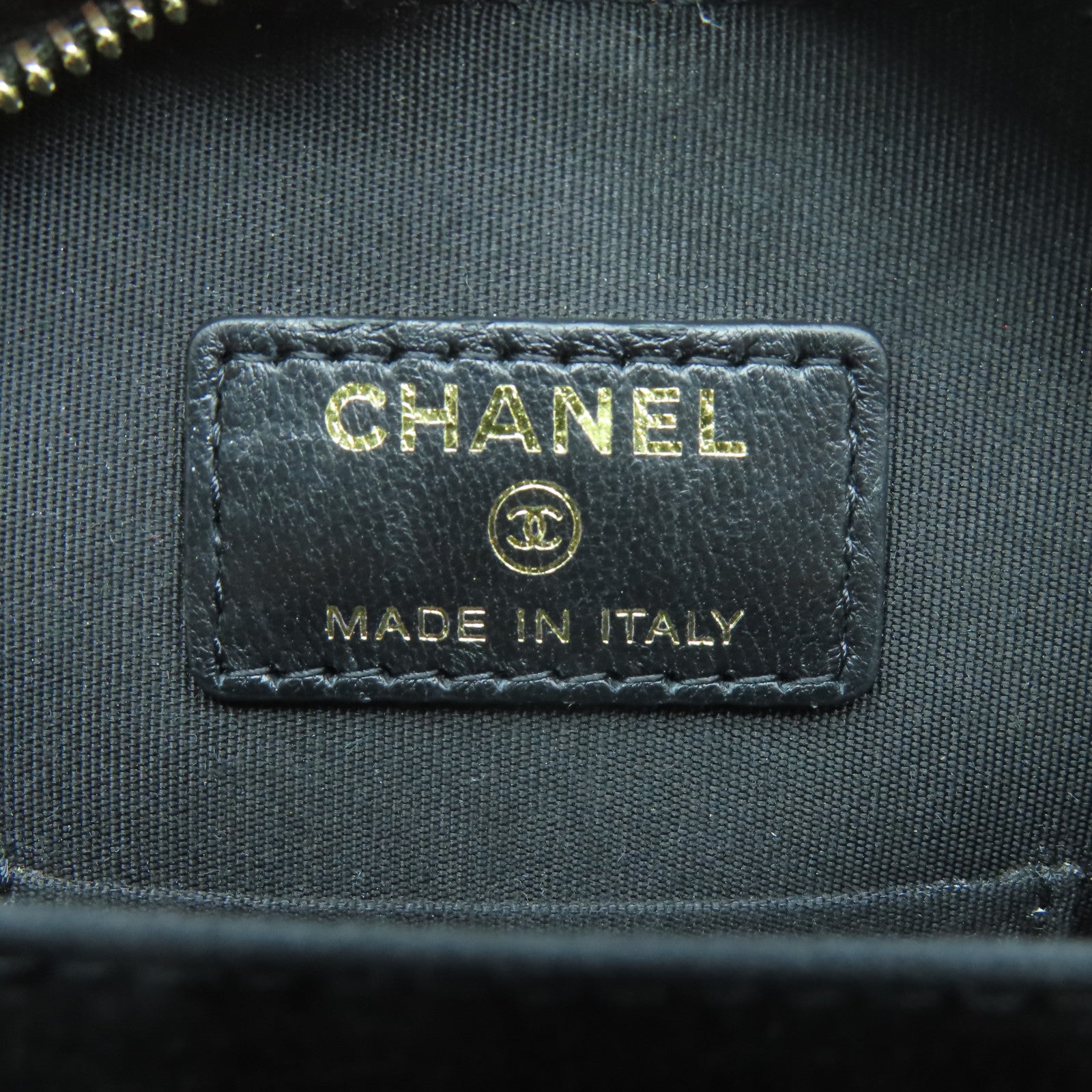 CHANEL 菱格羊皮皮革Shoulder Bag金扣鏈帶肩背袋黑色