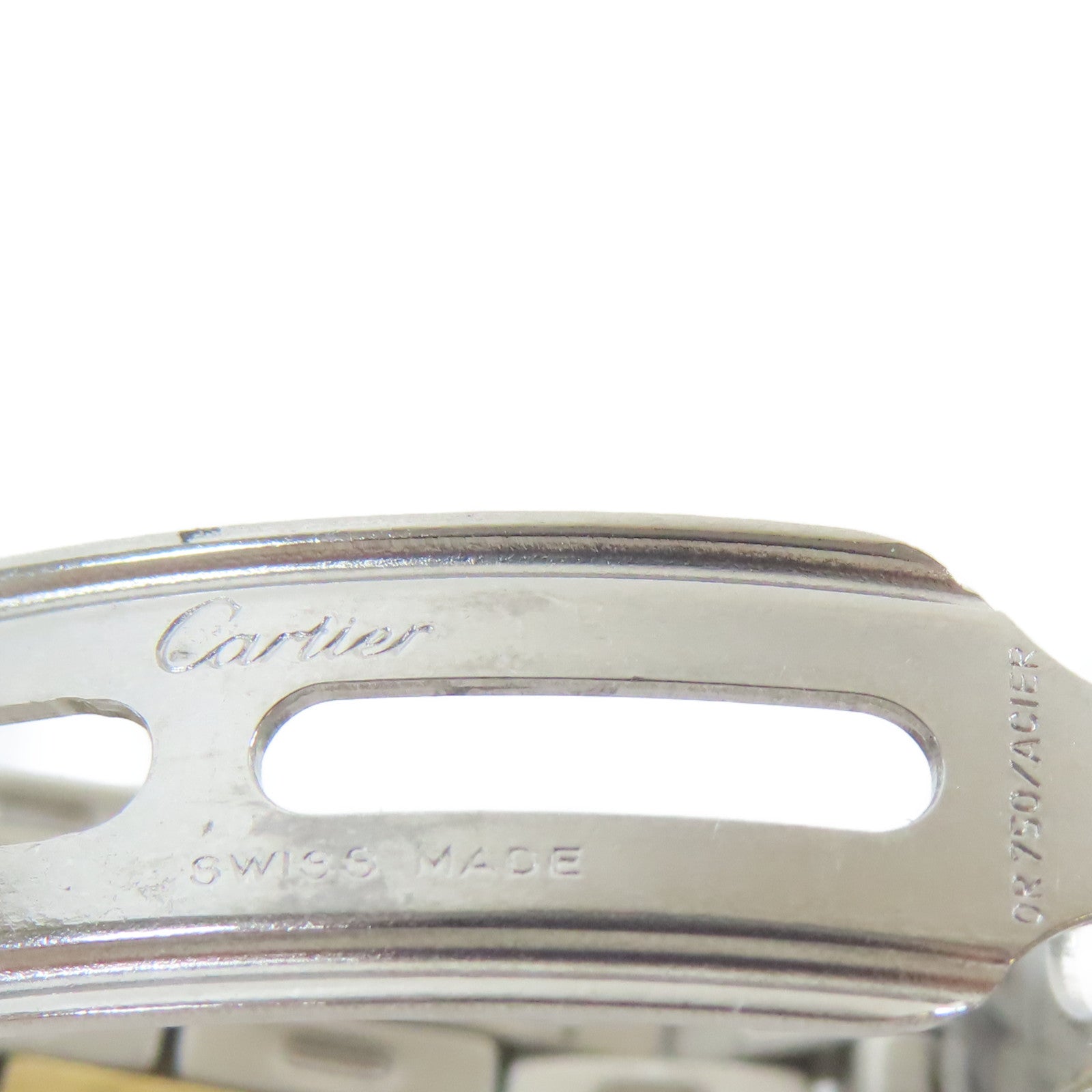 CARTIER 18K黃金/不鏽鋼Panthere手錶銀色