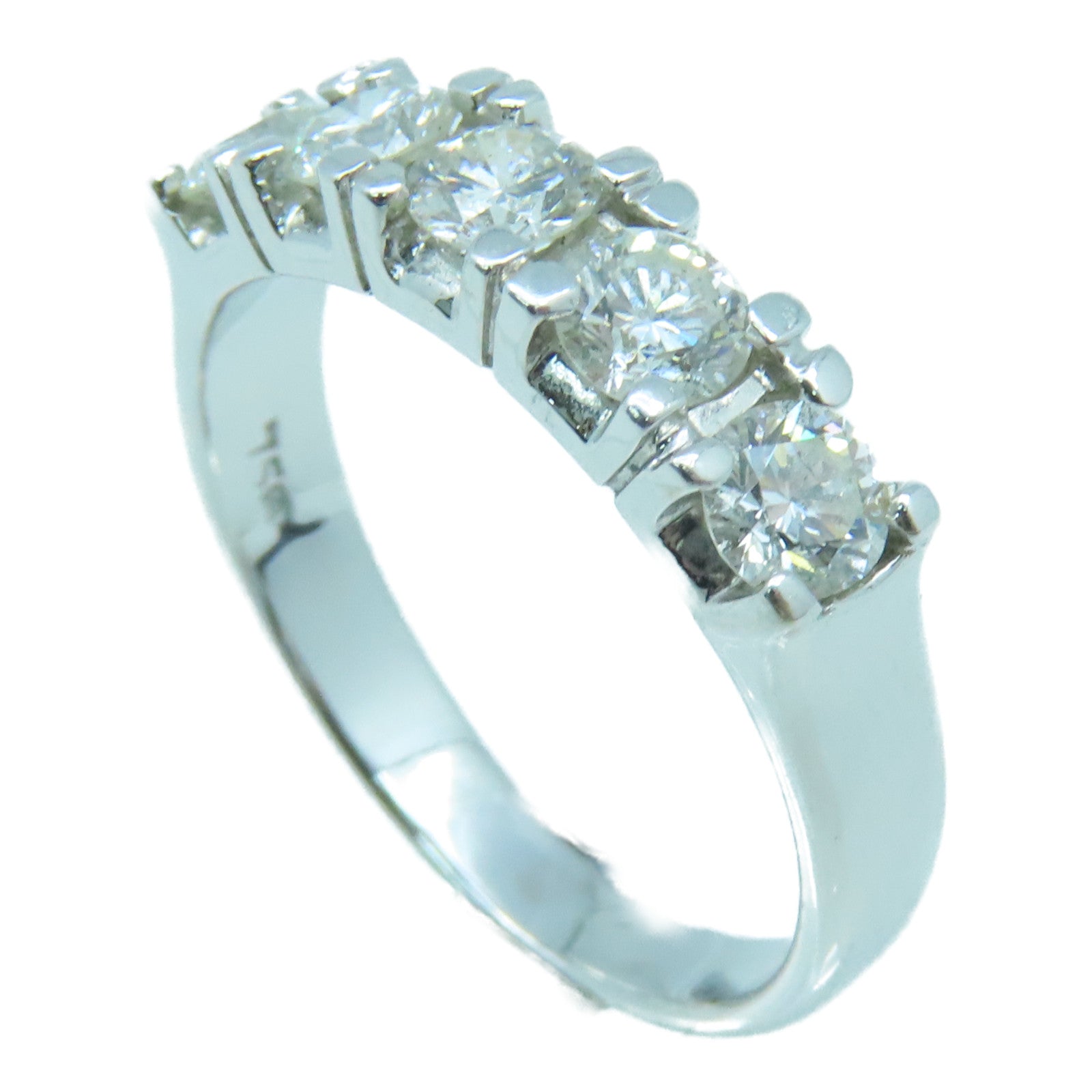 JEWELRY 18K White Gold Diamond Ring1.17ct Diamond Ring US#5.5