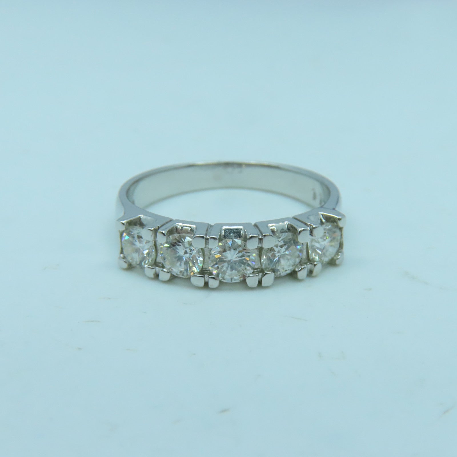 JEWELRY 18K White Gold Diamond Ring1.17ct Diamond Ring US#5.5