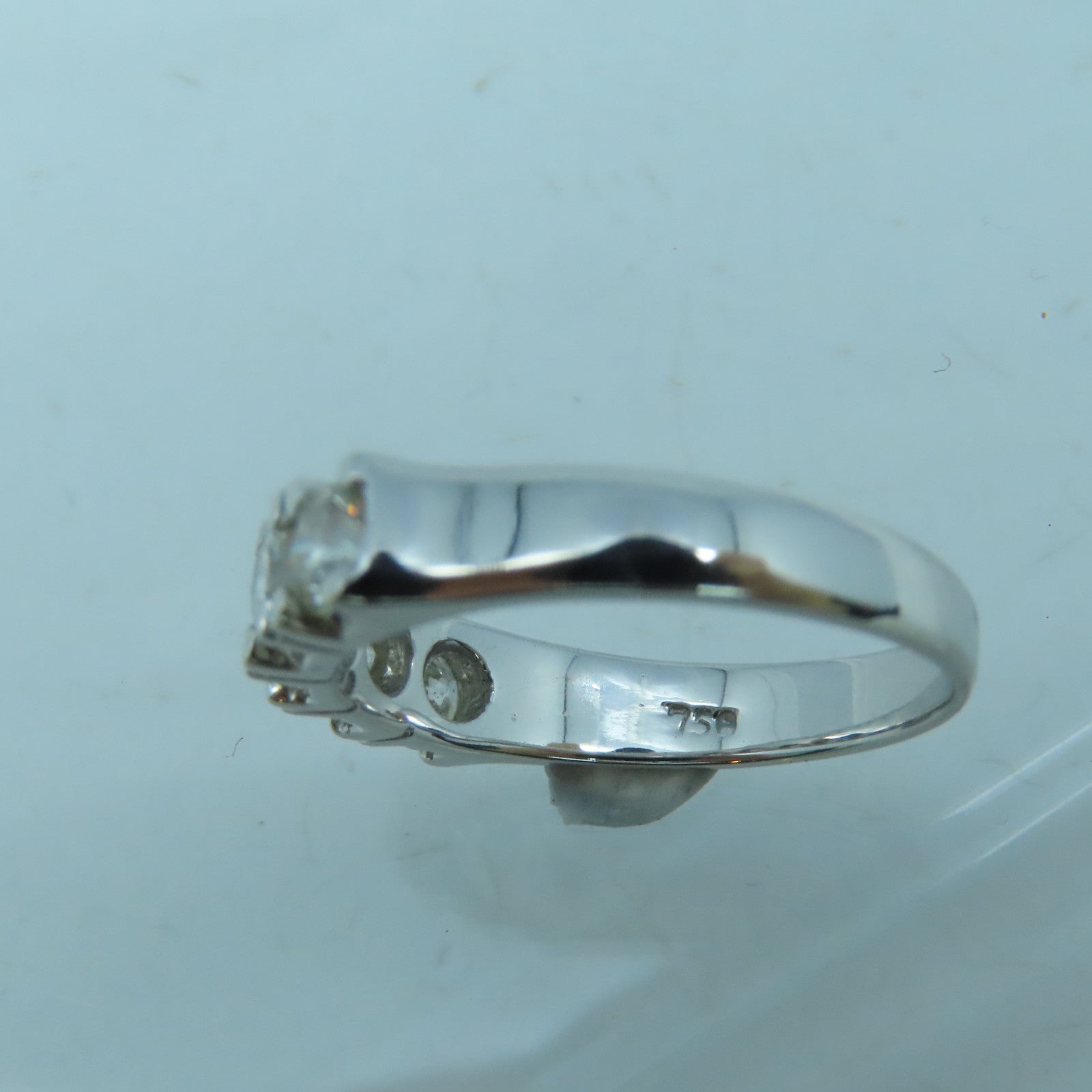JEWELRY 18K White Gold Diamond Ring1.17ct Diamond Ring US#5.5
