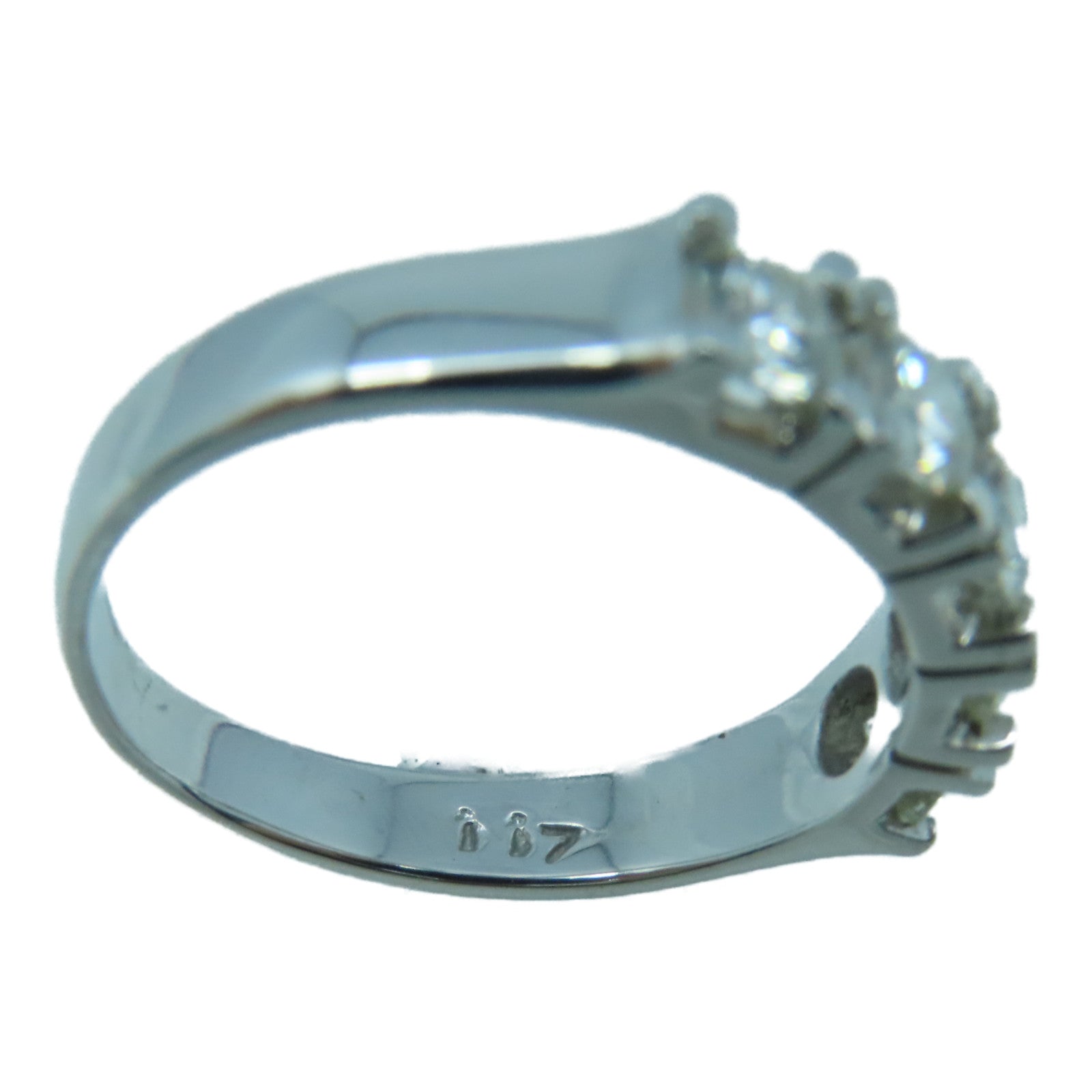 JEWELRY 18K White Gold Diamond Ring1.17ct Diamond Ring US#5.5