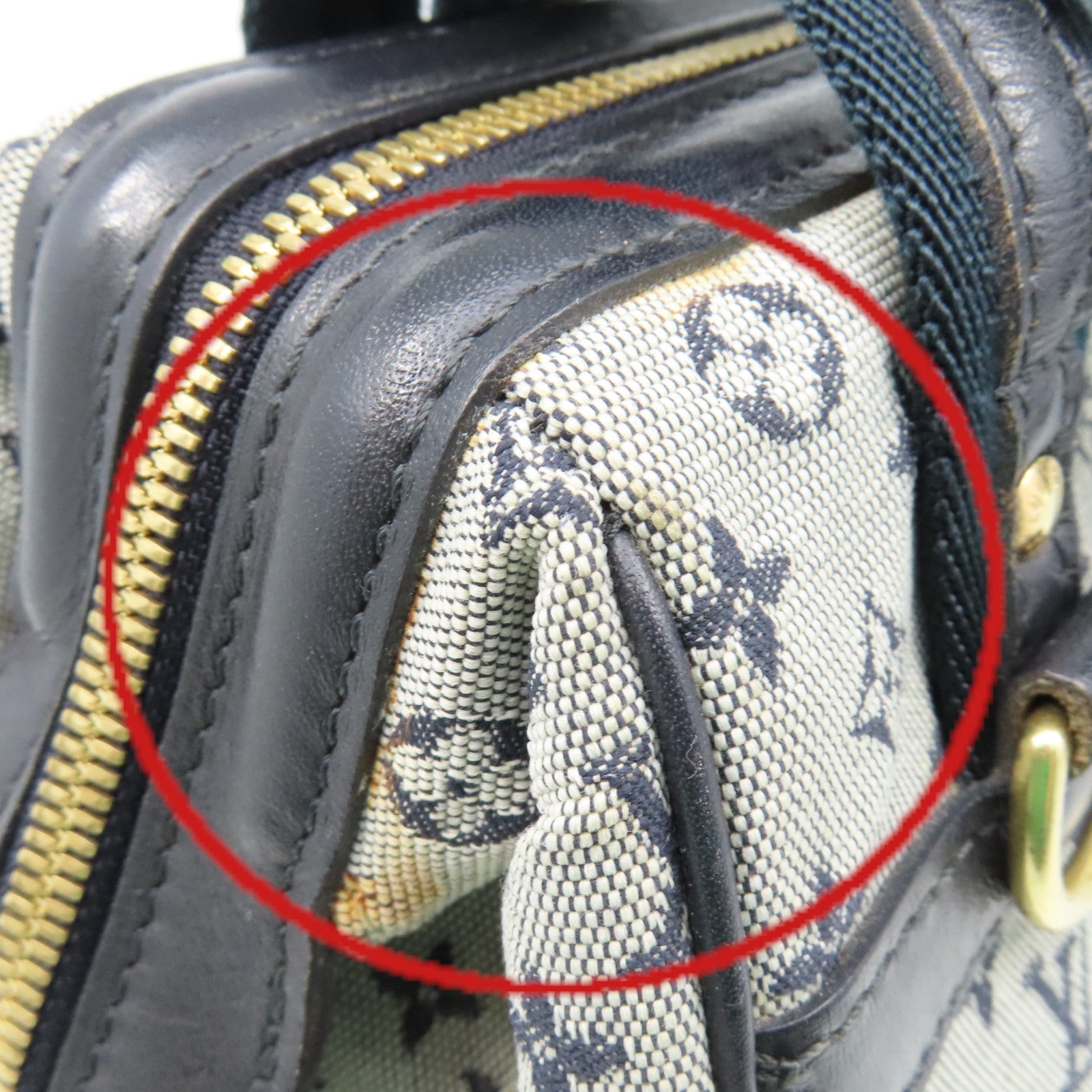 LOUIS VUITTON Monogram Mini Josephine PM手挽袋藍色/灰色