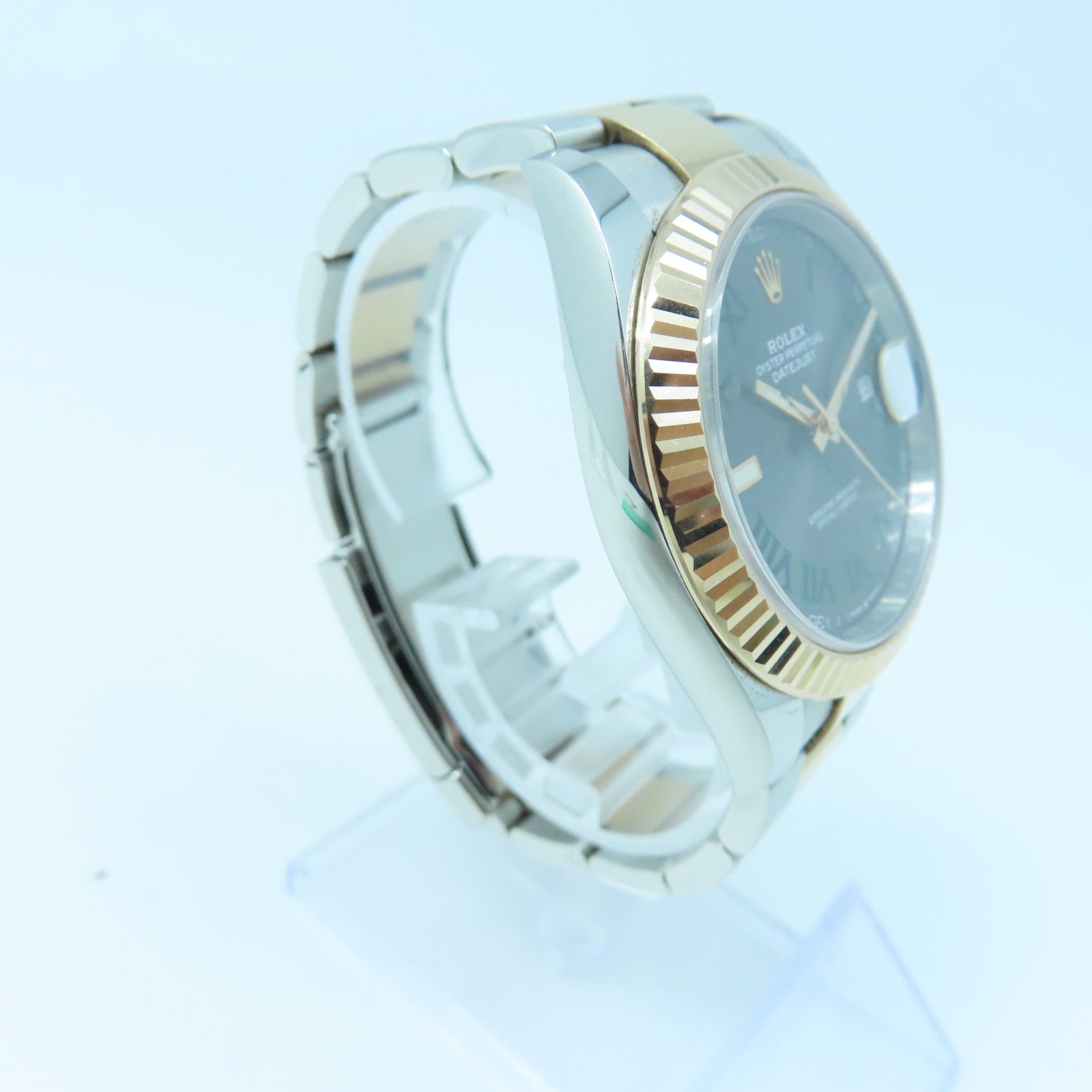 ROLEX Datejust 41mm 18K玫瑰金/不鏽鋼手錶自動機芯黑色
