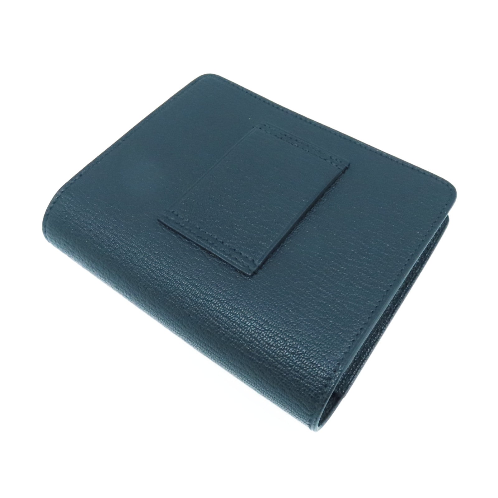 HERMES Chevre皮革Pouch金扣手拿包黑色