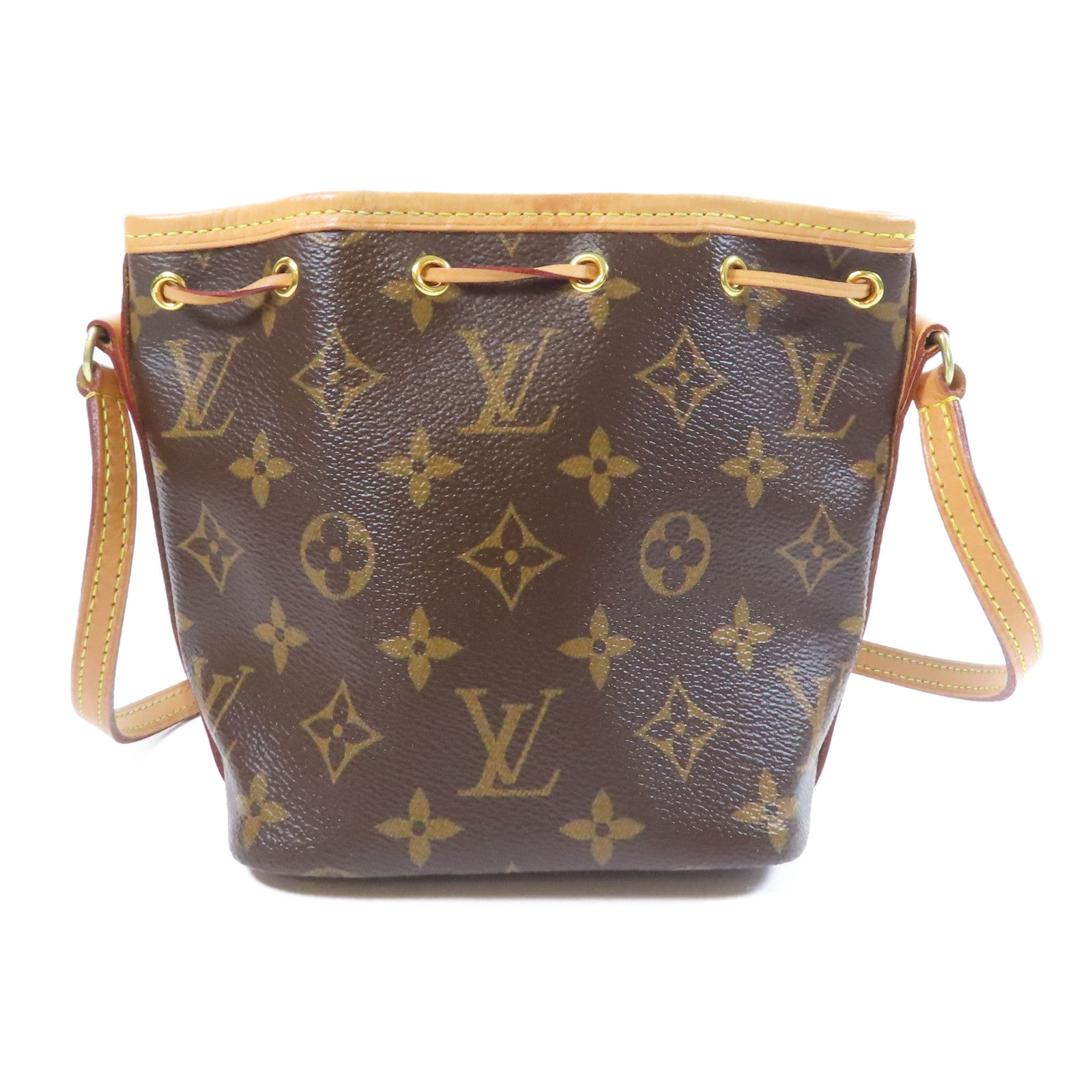 LOUIS VUITTON Monogram Nano Noe金扣肩背袋啡色