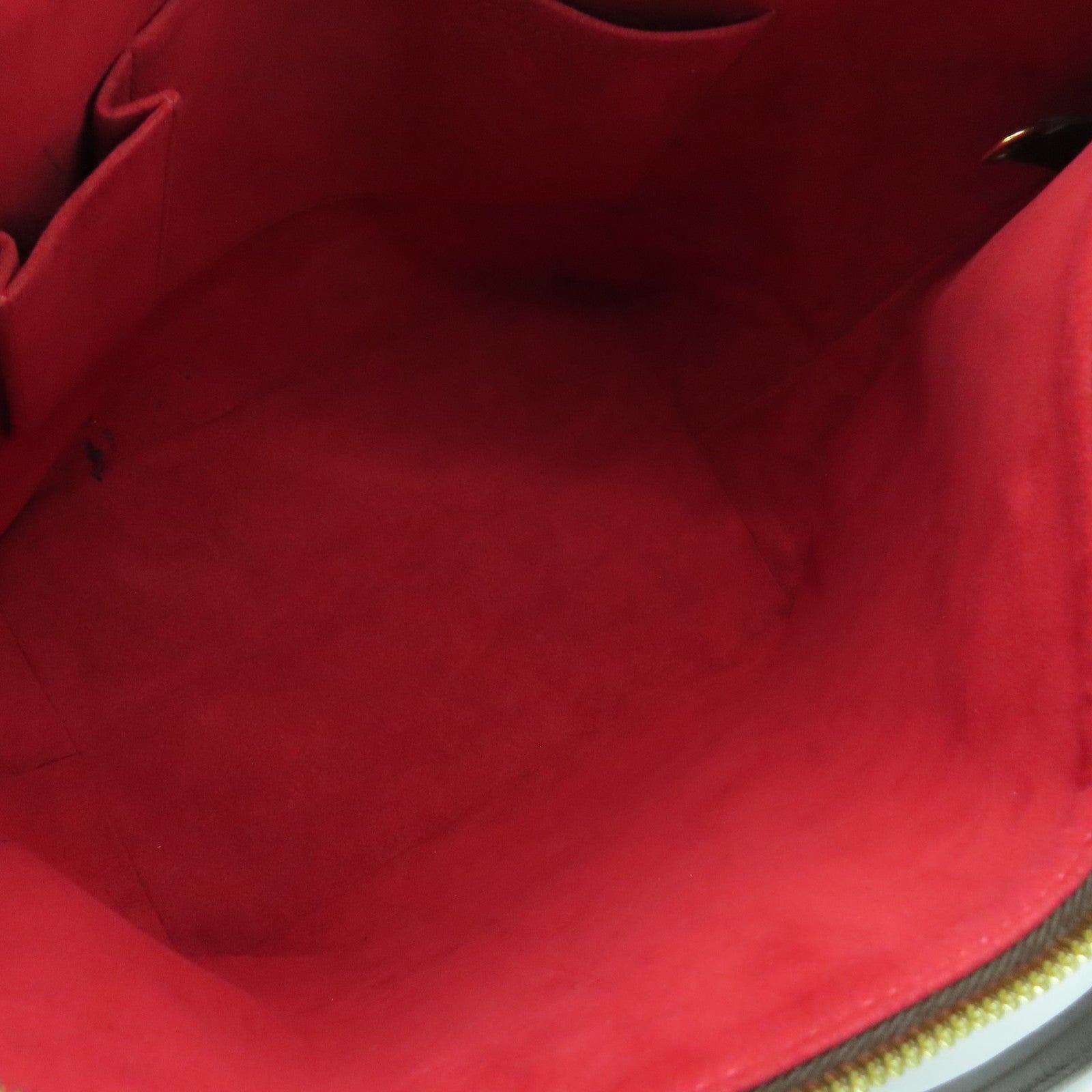 LOUIS VUITTON Damier Saleya MM金扣手挽袋啡色