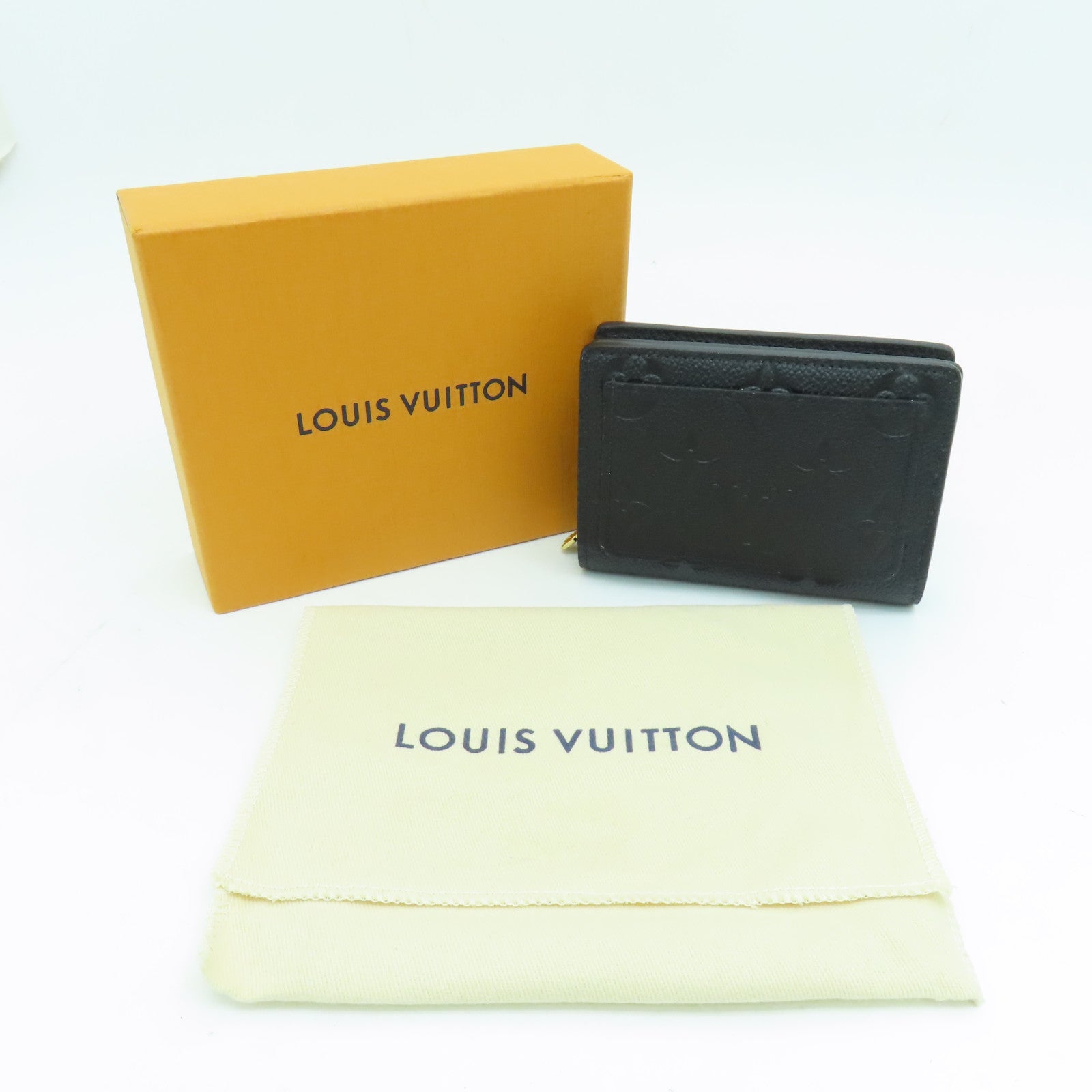 LOUIS VUITTON Monogram Empreinte Clea金扣錢包黑色