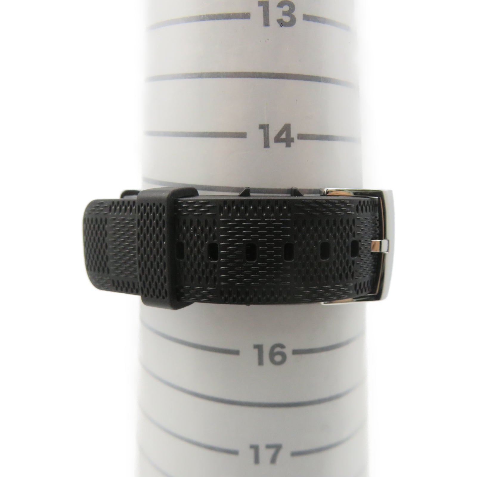 LOUIS VUITTON Tambour Stainless Steel Watch Quartz Movement Black