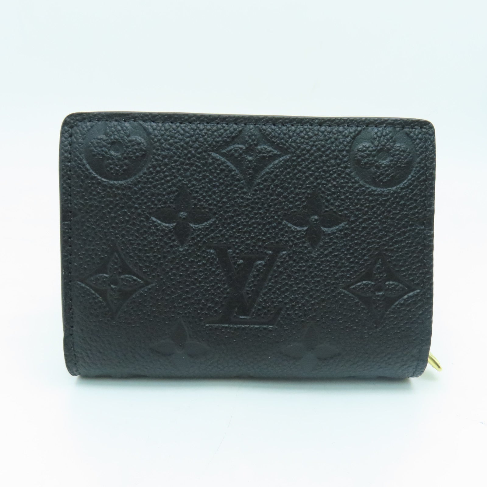 LOUIS VUITTON Monogram Empreinte Clea金扣錢包黑色