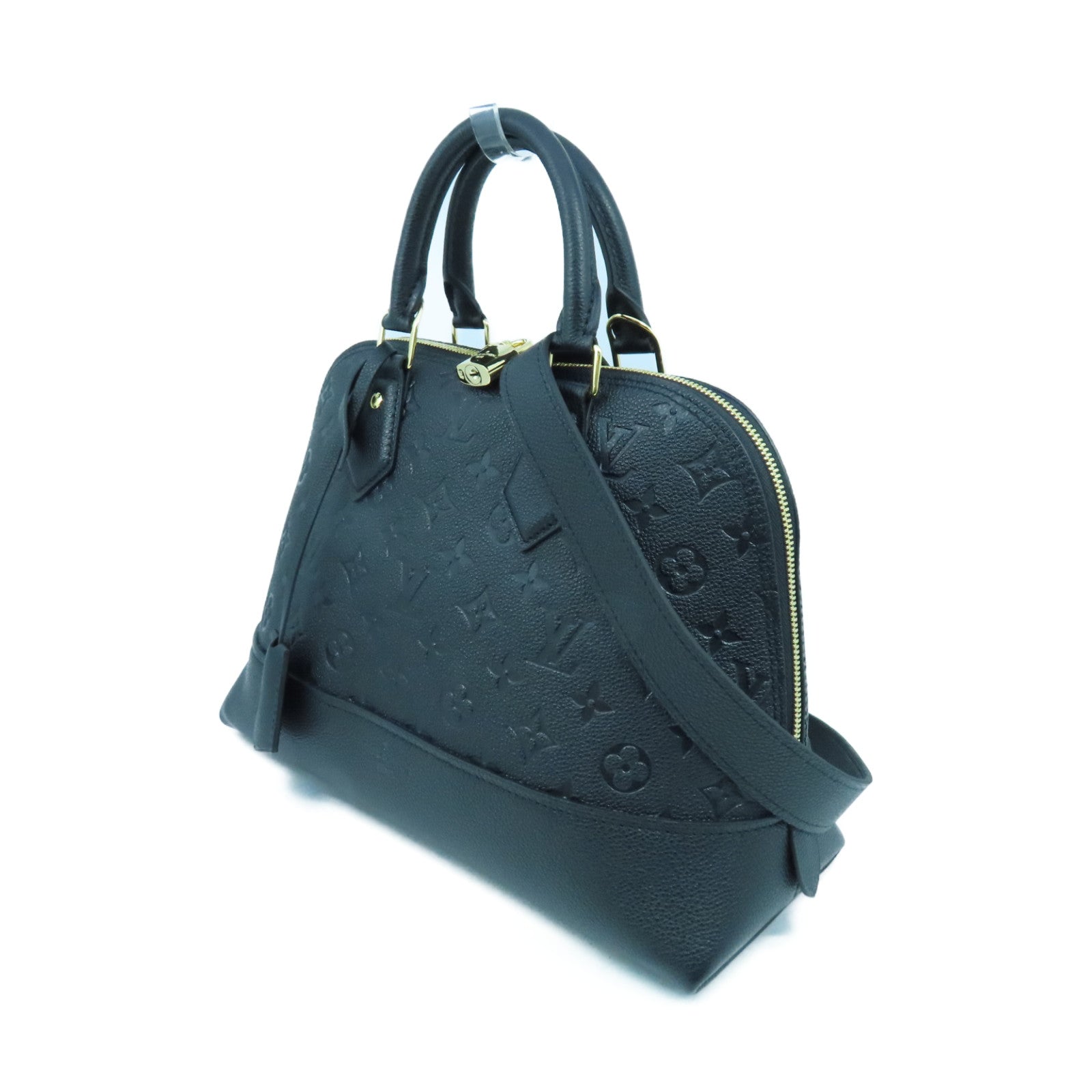 LOUIS VUITTON Monogram Empreinte Neo Alma PM金扣手挽肩背两用袋黑色