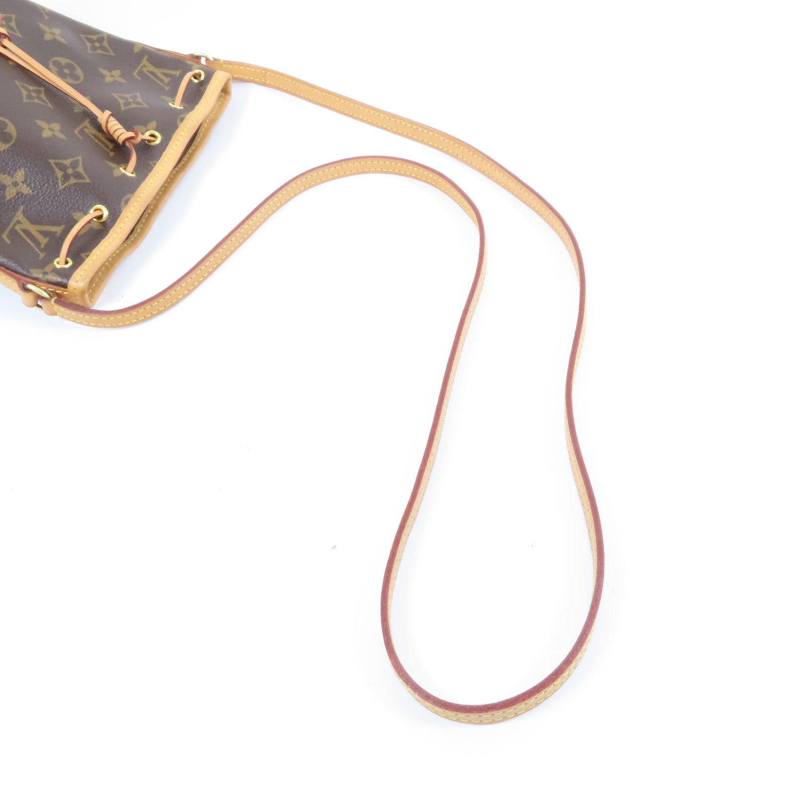 LOUIS VUITTON Monogram Nano Noe金扣肩背袋啡色