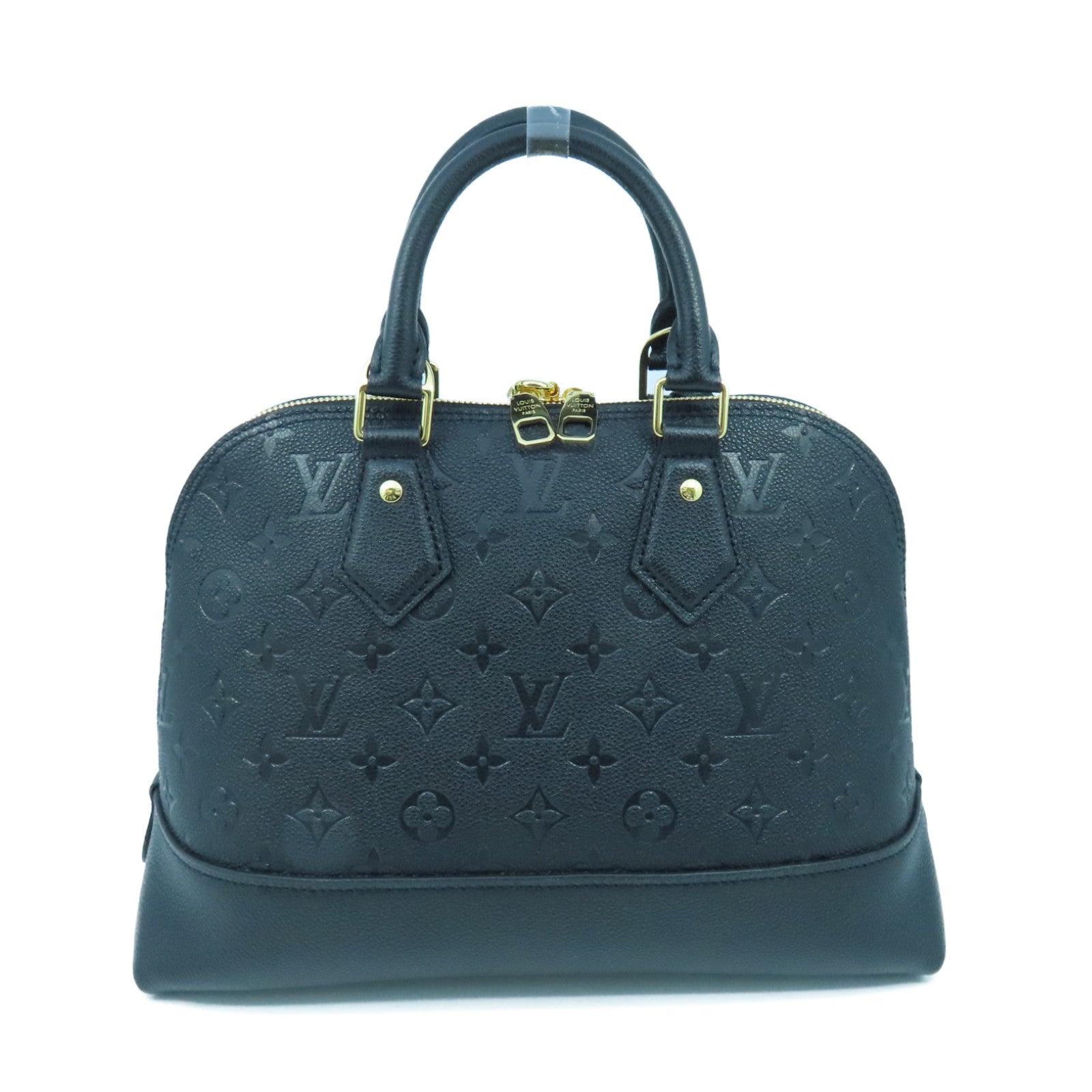 LOUIS VUITTON Monogram Empreinte Neo Alma PM金扣手挽肩背两用袋黑色