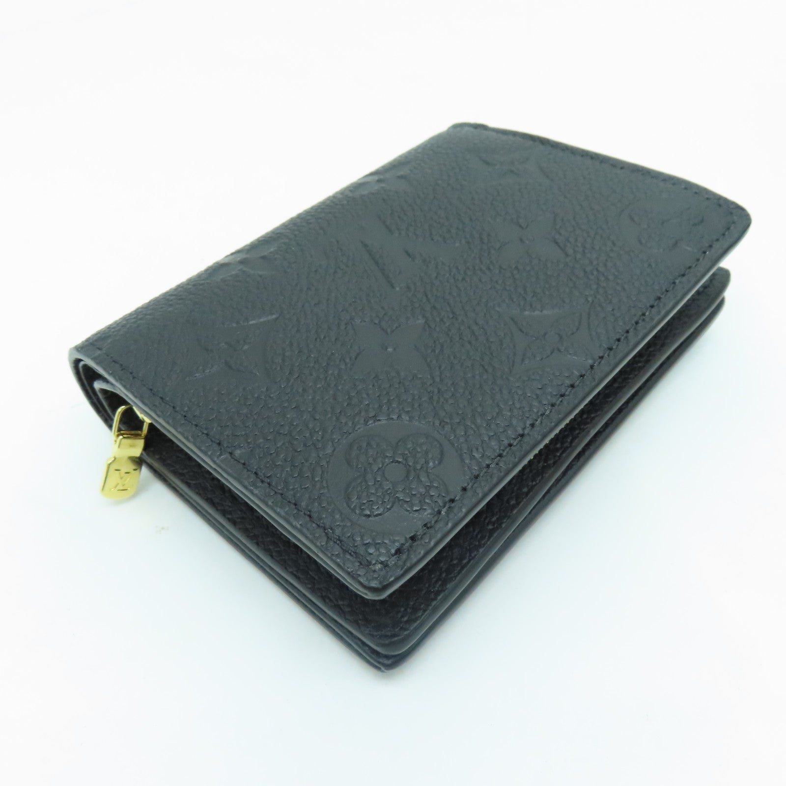 LOUIS VUITTON Monogram Empreinte Clea金扣錢包黑色