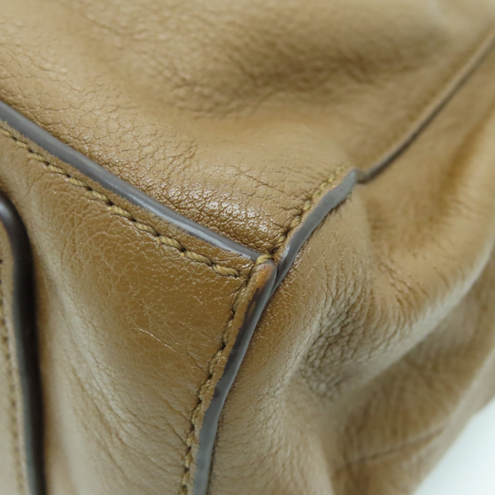 COACH Cowhide Leather 2way Shoulder Bag Gold Buckle Handle Shoulder Bag Brown