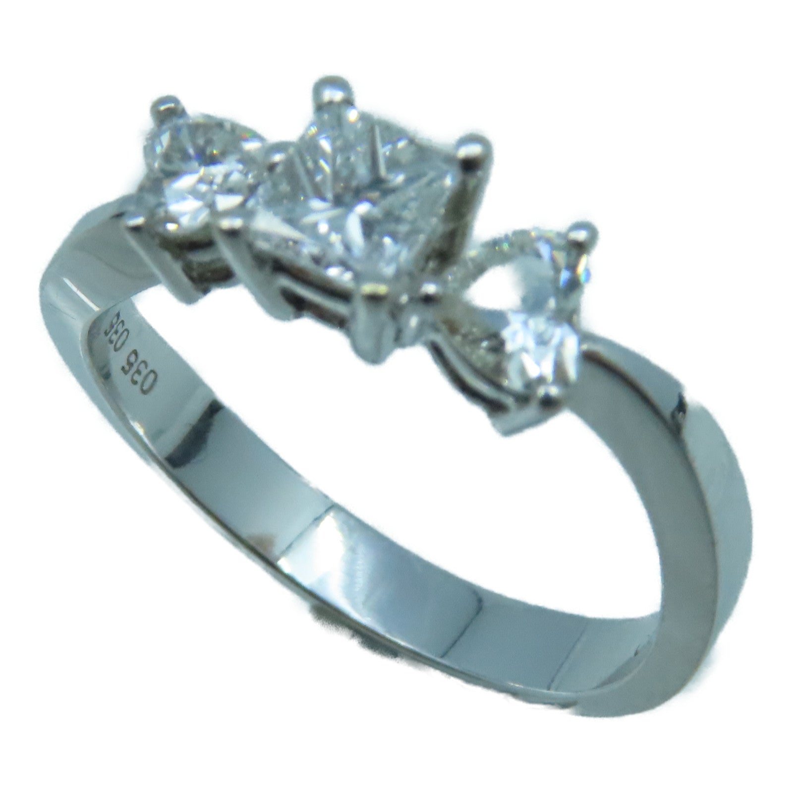 JEWELRY 18K White Gold Diamond Ring0.35ct/0.35ct Diamond Ring US#5.5