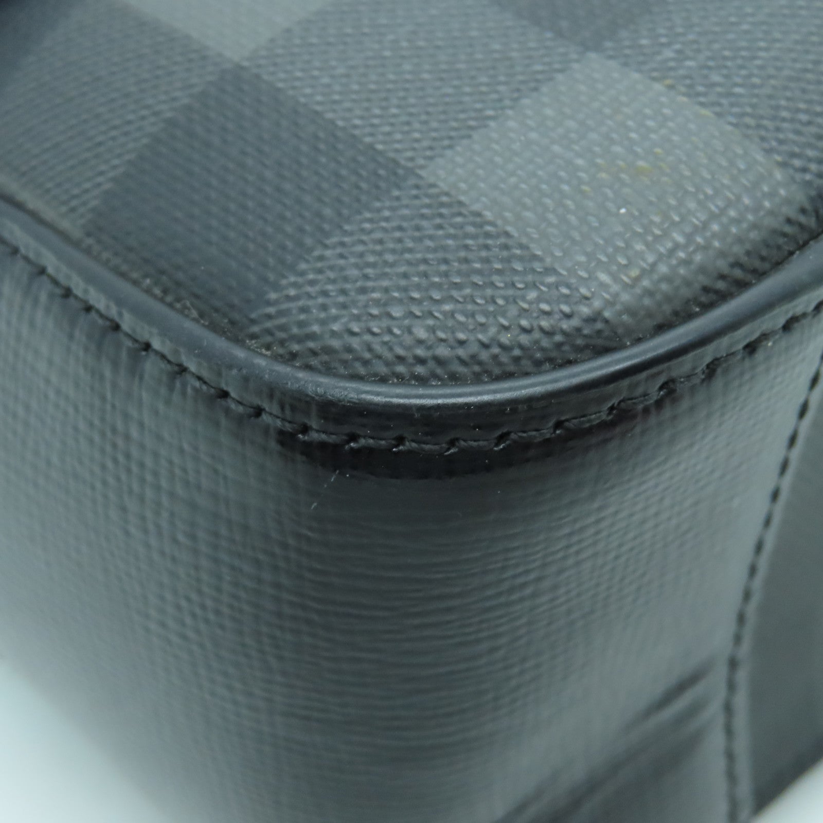 BURBERRY PVC Coated Canvas Shoulder Bag Silver Buckle Black