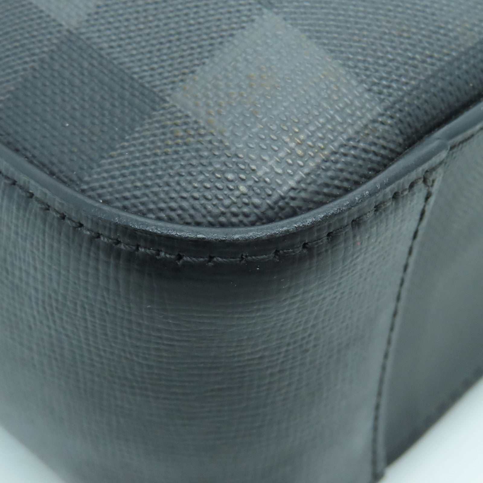 BURBERRY PVC Coated Canvas Shoulder Bag Silver Buckle Black