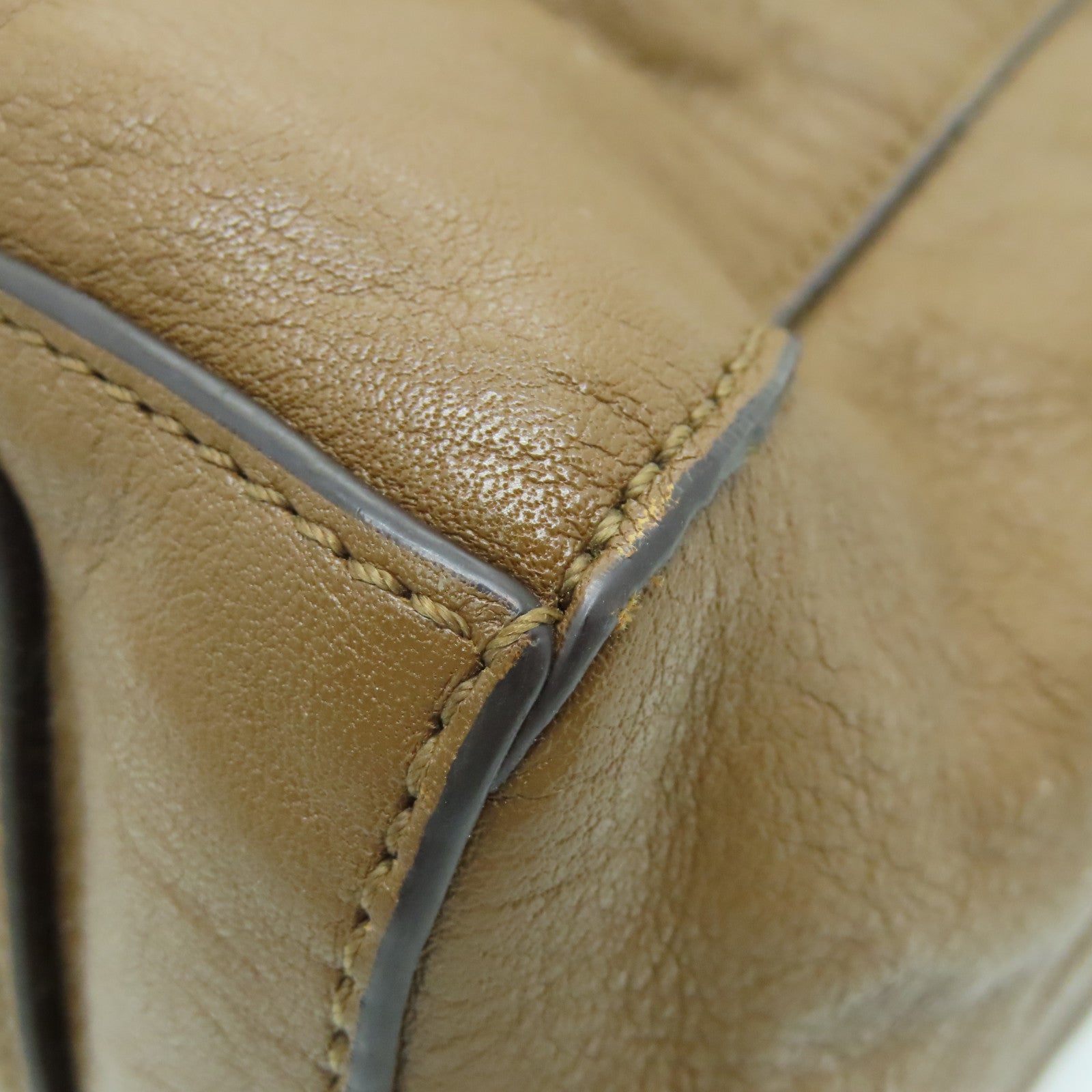 COACH Cowhide Leather 2way Shoulder Bag Gold Buckle Handle Shoulder Bag Brown