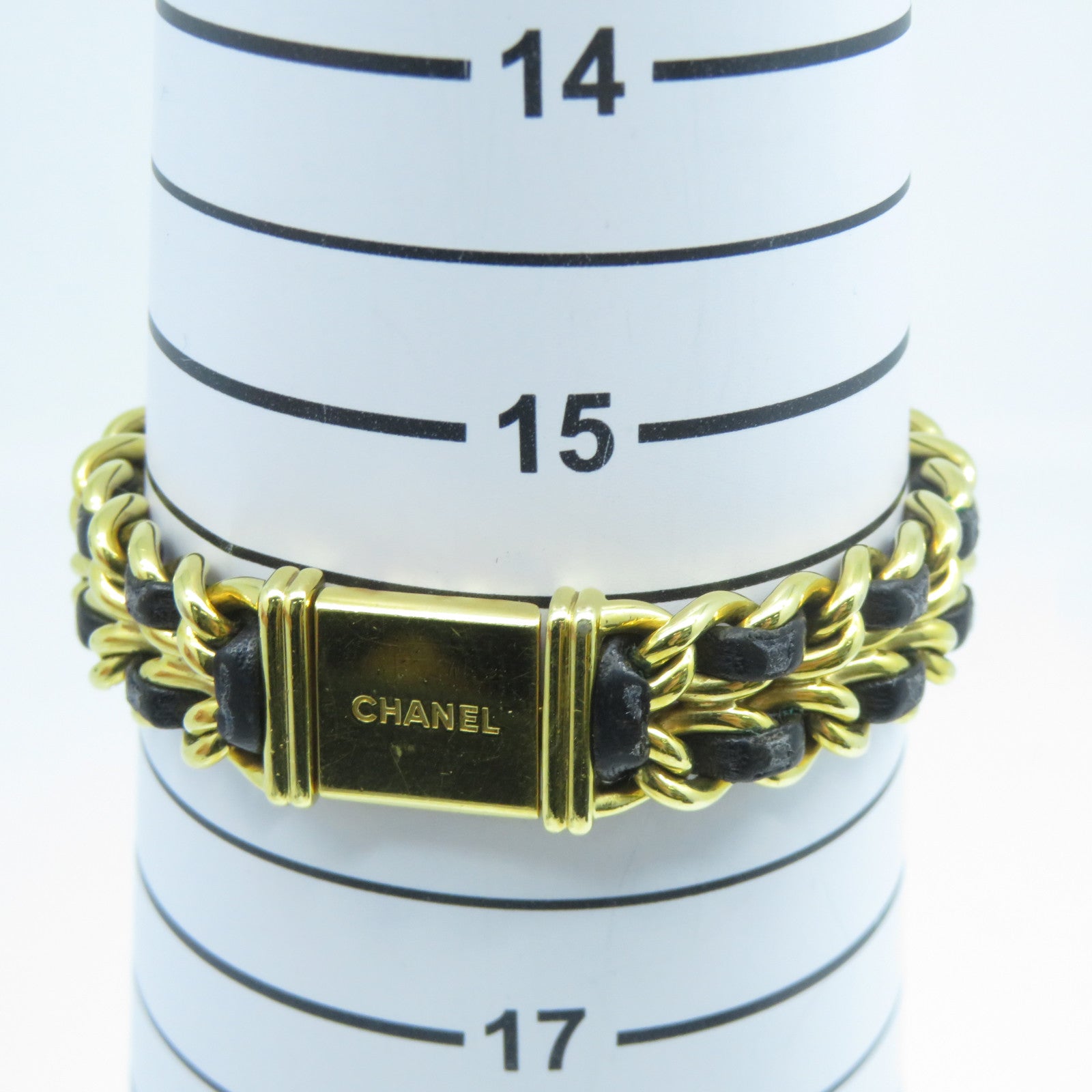 CHANEL Premiere L鍍金石英機芯手錶黑色