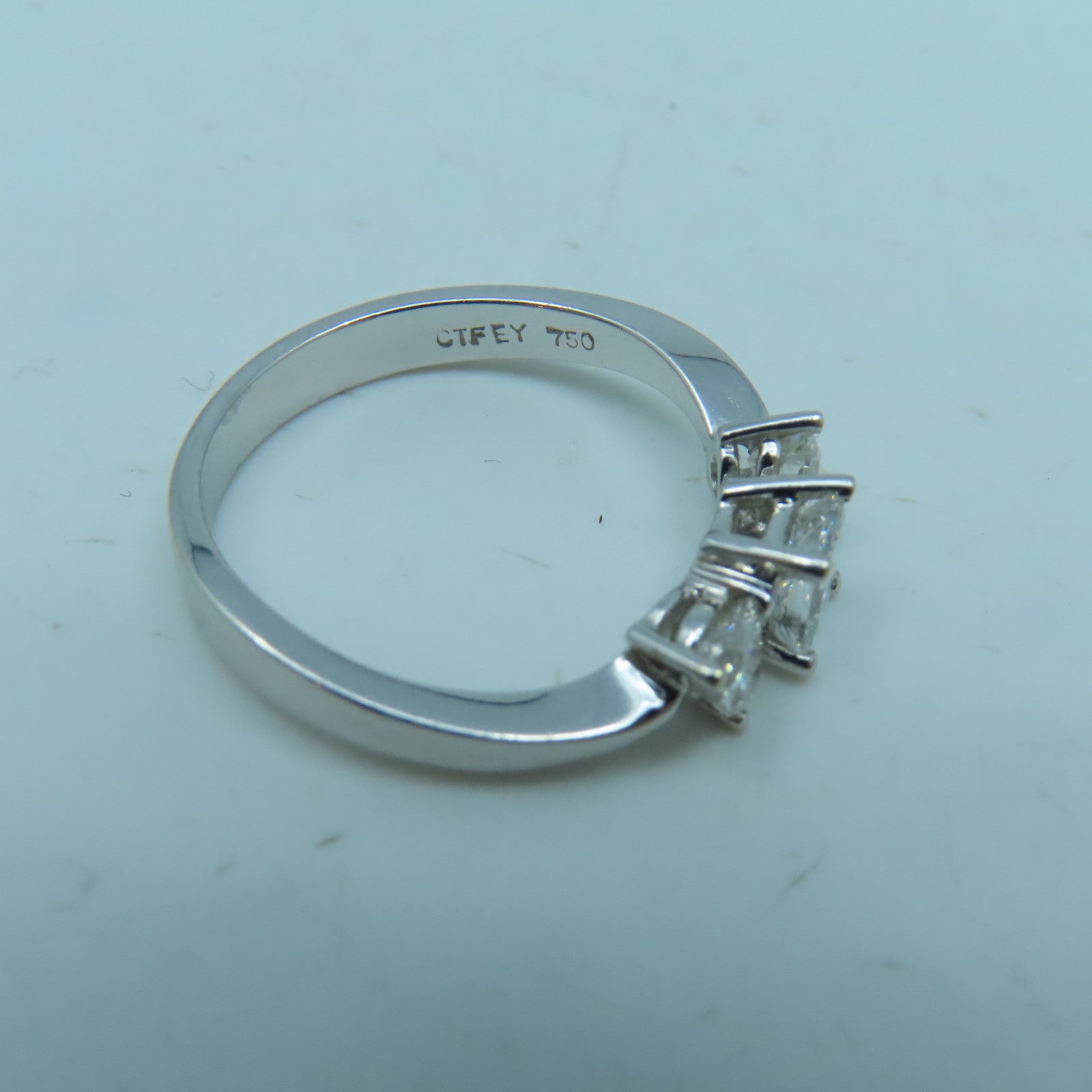 JEWELRY 18K White Gold Diamond Ring0.35ct/0.35ct Diamond Ring US#5.5