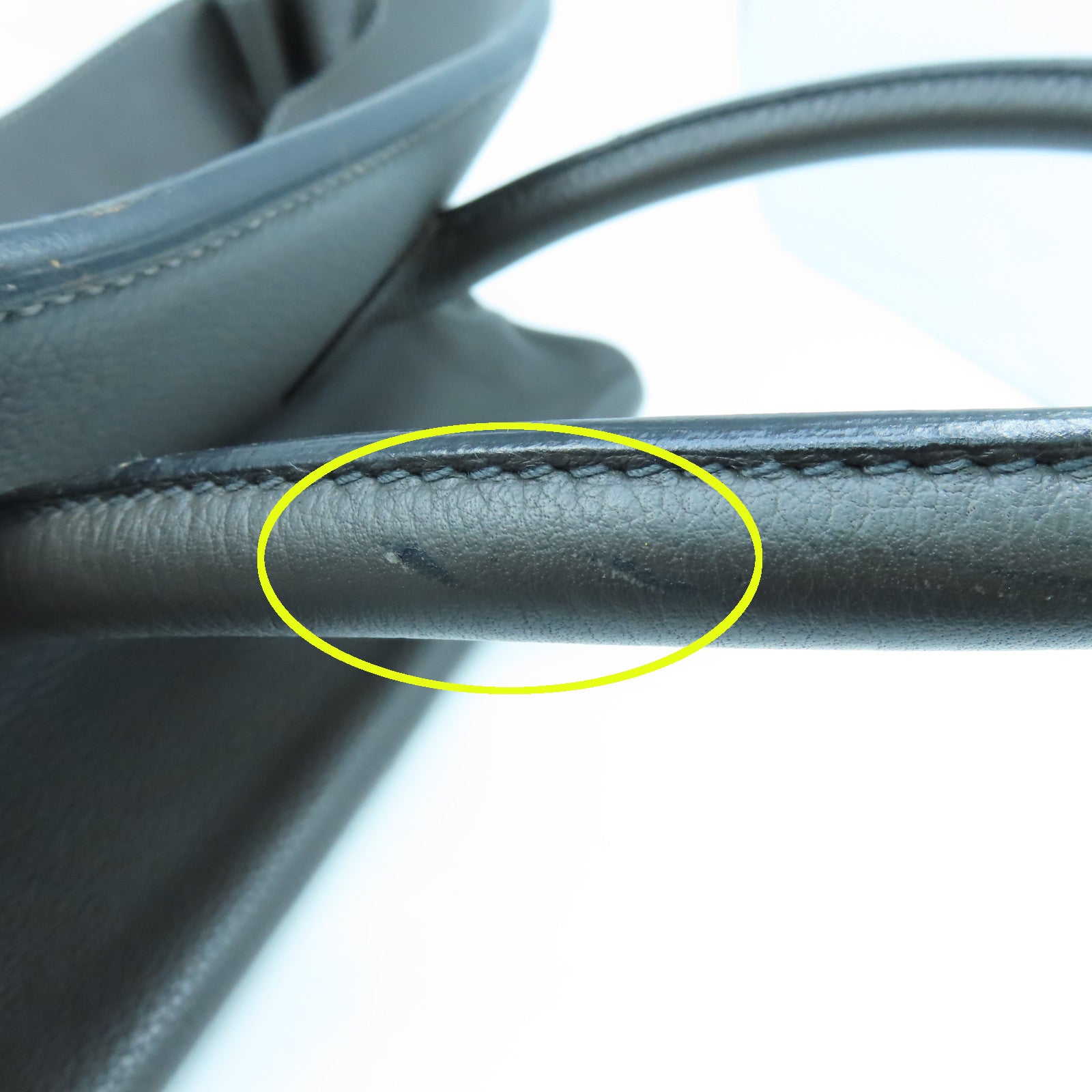 HERMES Clemence皮革Shoulder Birkin銀扣肩背袋灰色