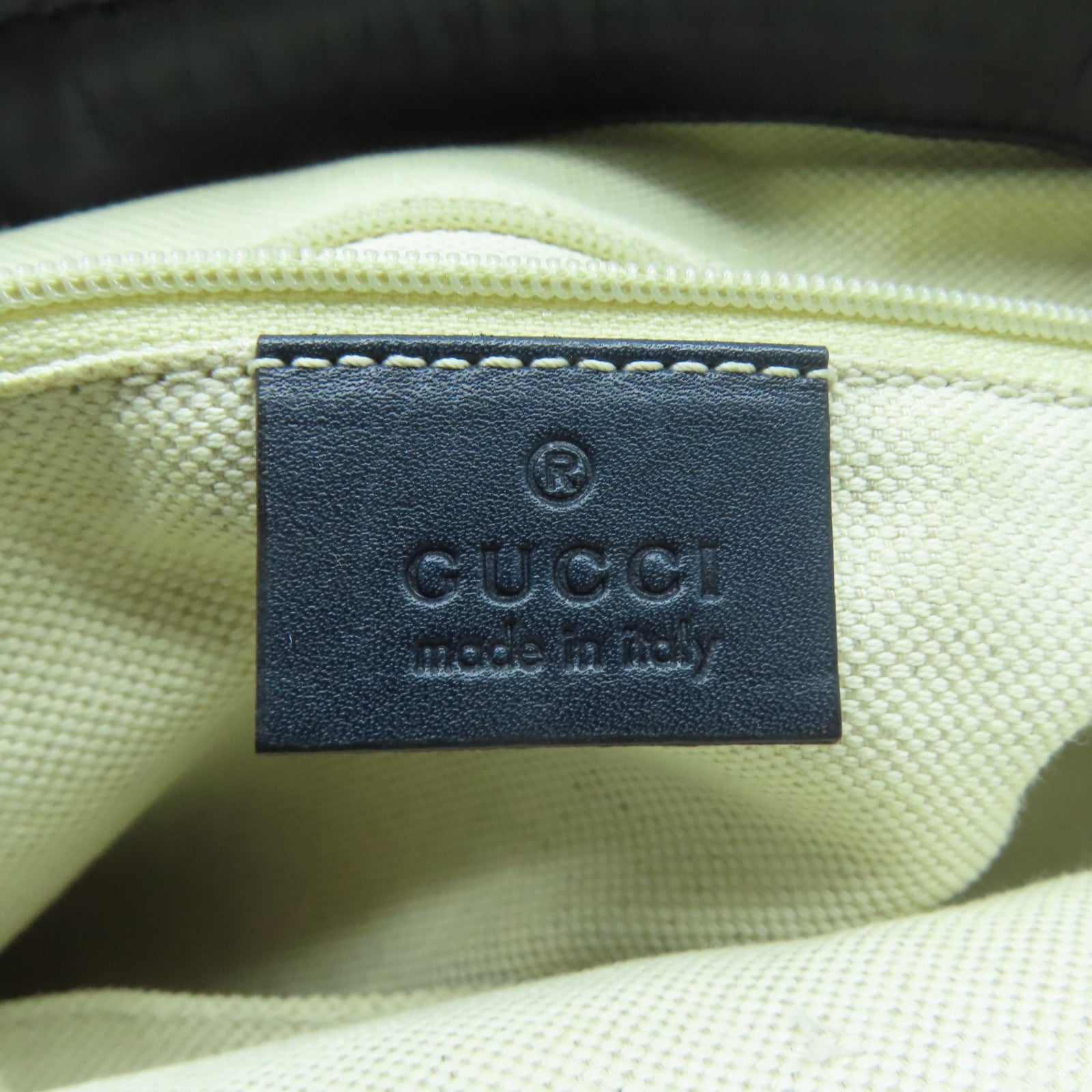 GUCCI 帆布/牛皮皮革Shoulder Bag金扣手挽肩背兩用袋藍色