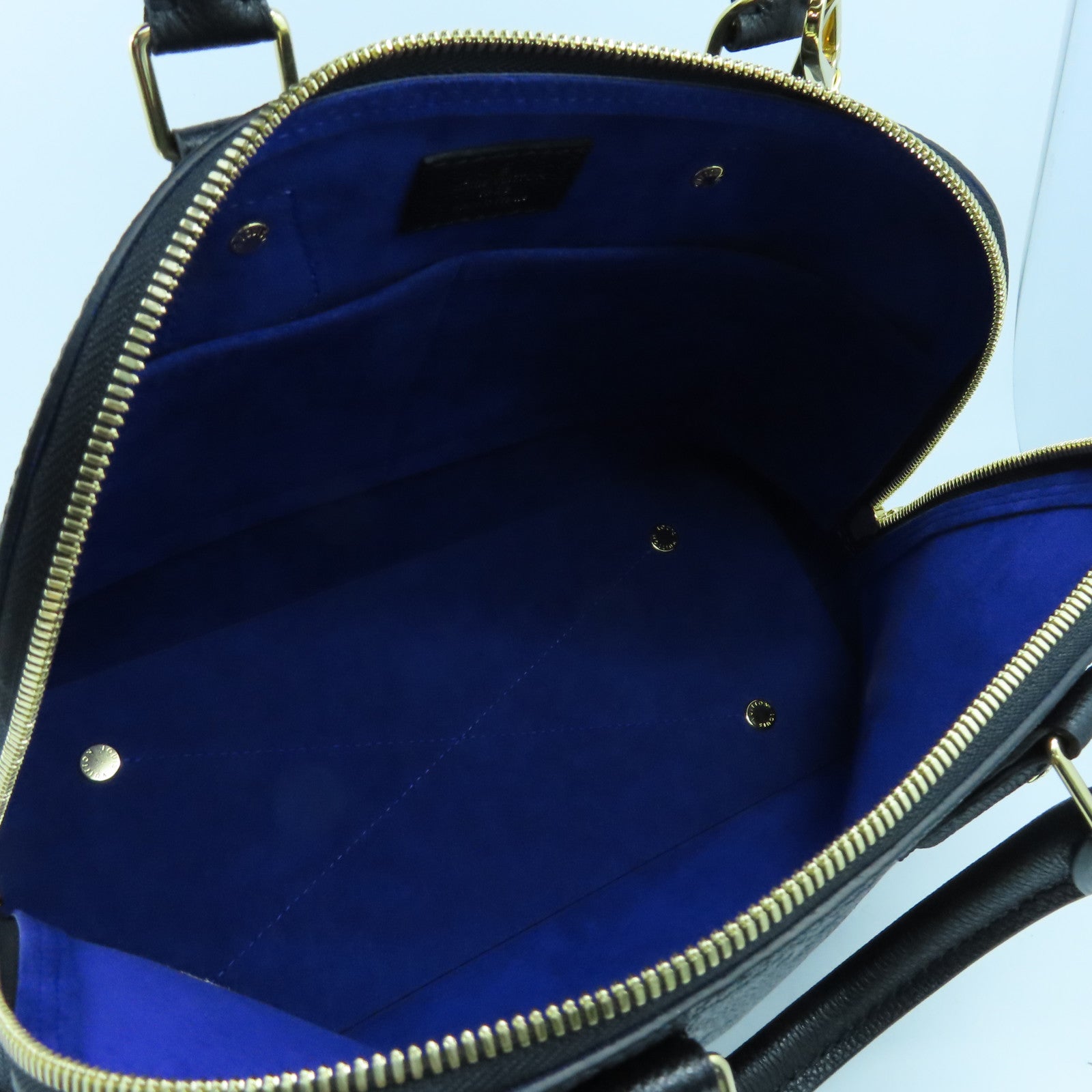 LOUIS VUITTON Monogram Empreinte Neo Alma PM金扣手挽肩背两用袋黑色