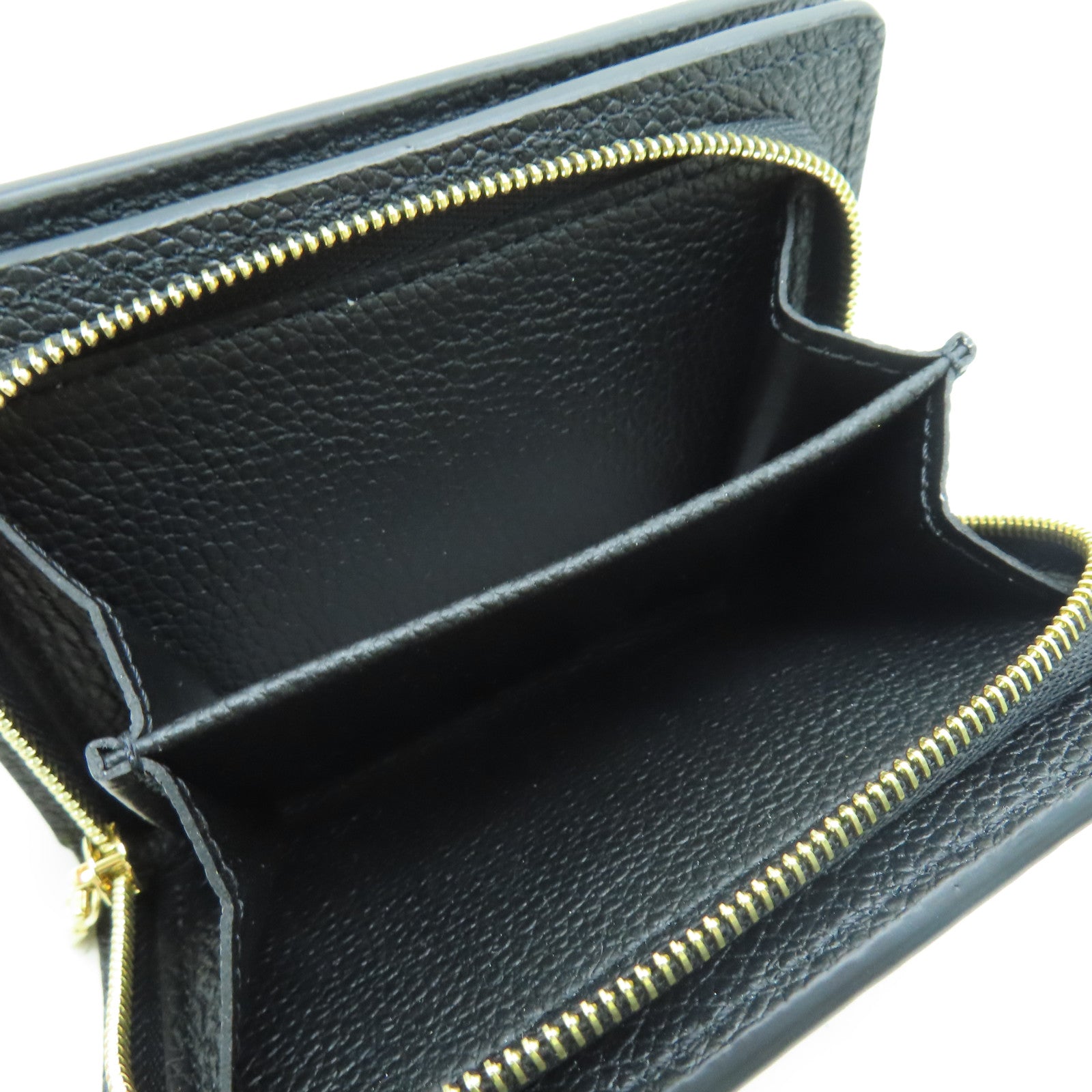 LOUIS VUITTON Monogram Empreinte Clea金扣錢包黑色