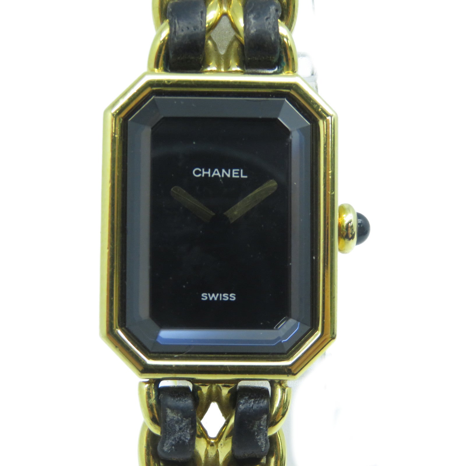CHANEL Premiere L鍍金石英機芯手錶黑色
