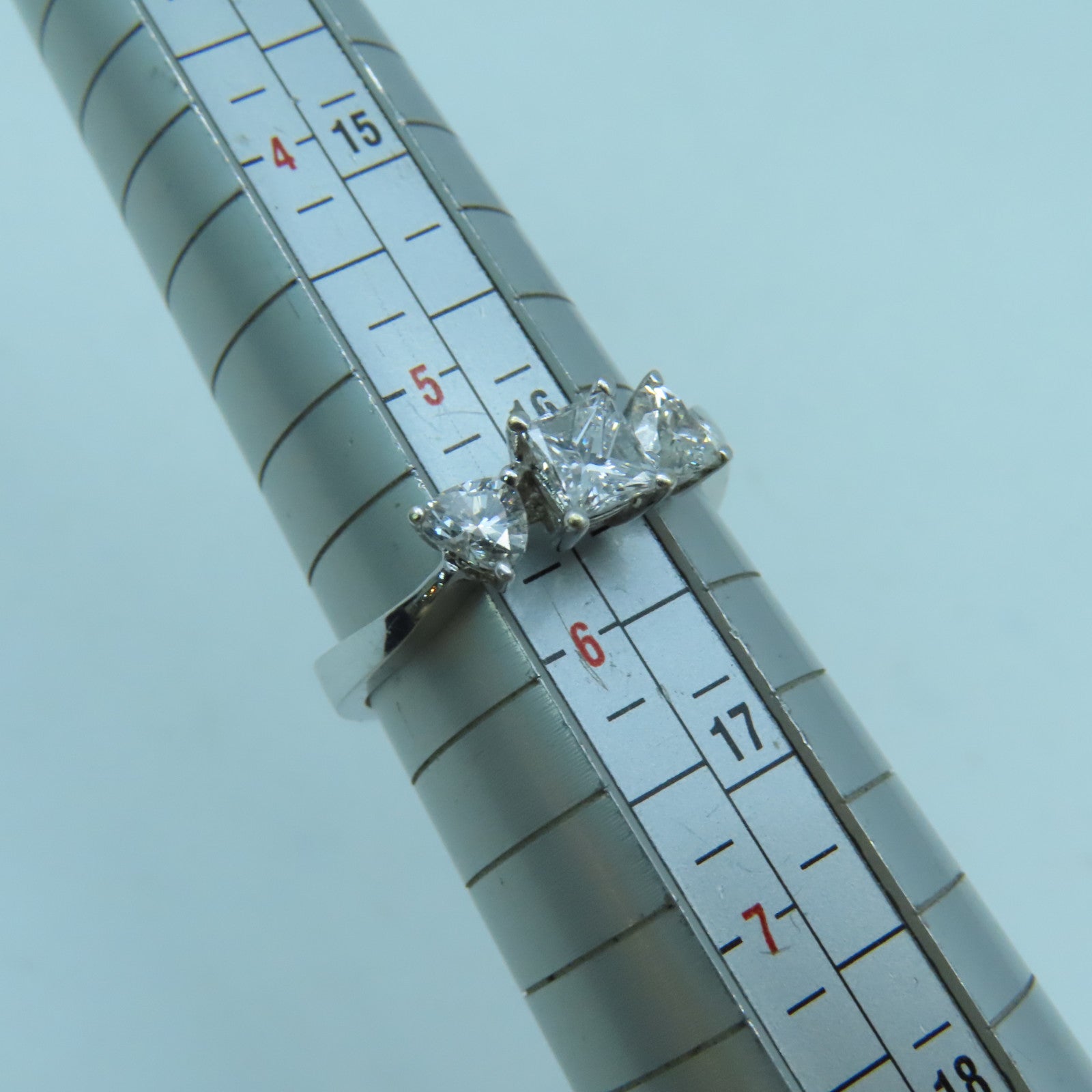 JEWELRY 18K White Gold Diamond Ring0.35ct/0.35ct Diamond Ring US#5.5