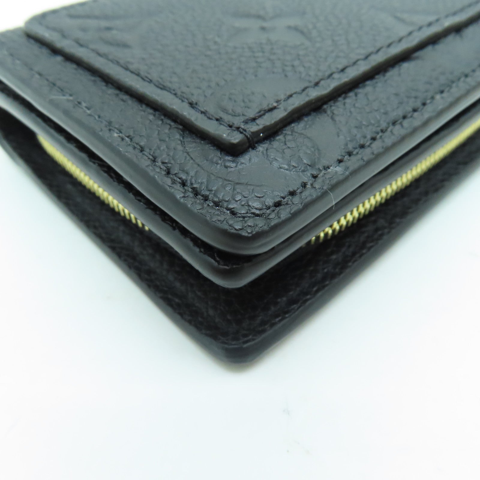 LOUIS VUITTON Monogram Empreinte Clea金扣錢包黑色