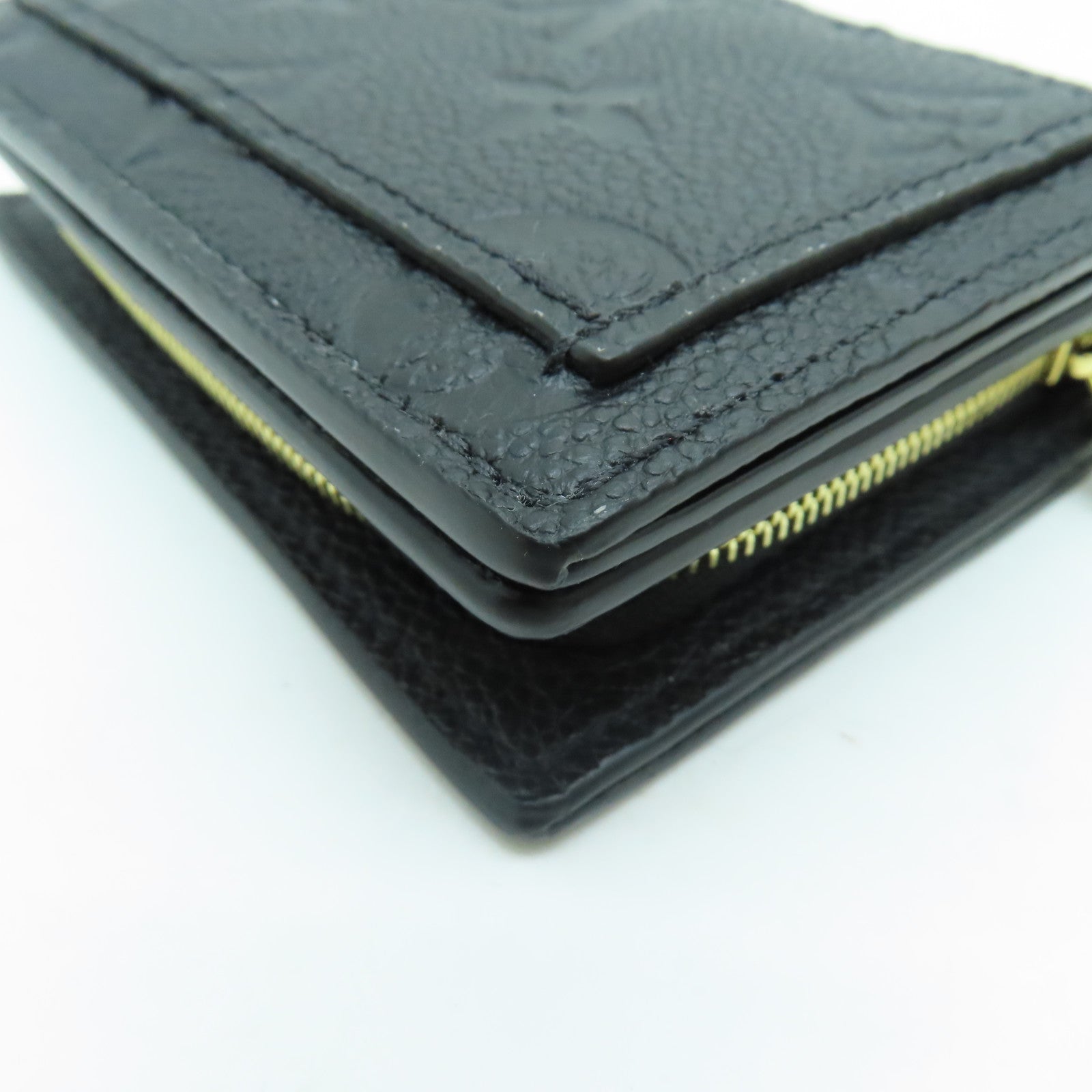 LOUIS VUITTON Monogram Empreinte Clea金扣錢包黑色
